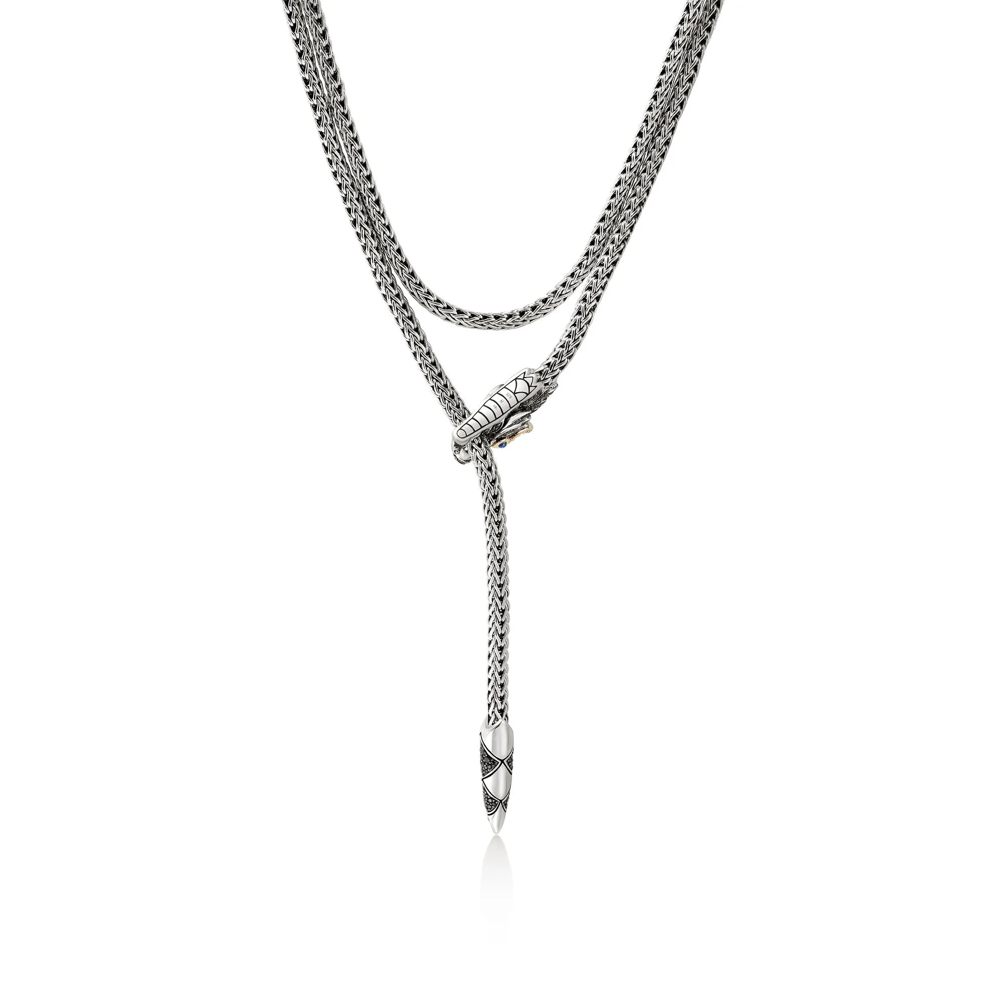 Naga Lariat, Gold, Silver, Diamonds|NZS603274BLSBSPDI sold by John Hardy product image thumbnail 4