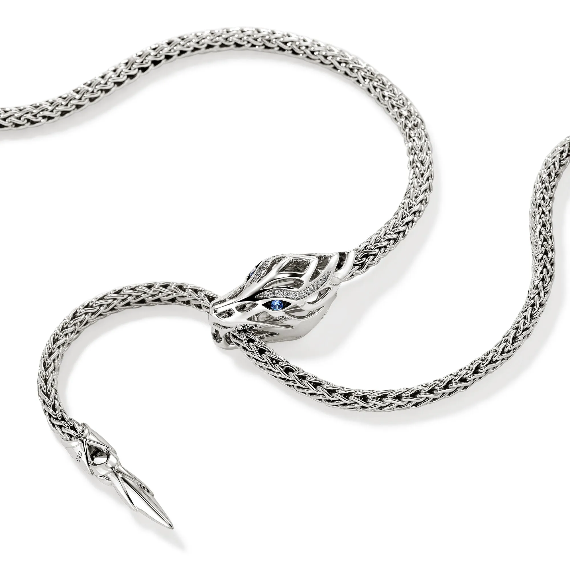 Naga Y Necklace, Sterling Silver, Diamonds, 4.4MM|NBS6034811BSPDI sold by John Hardy product image thumbnail 2