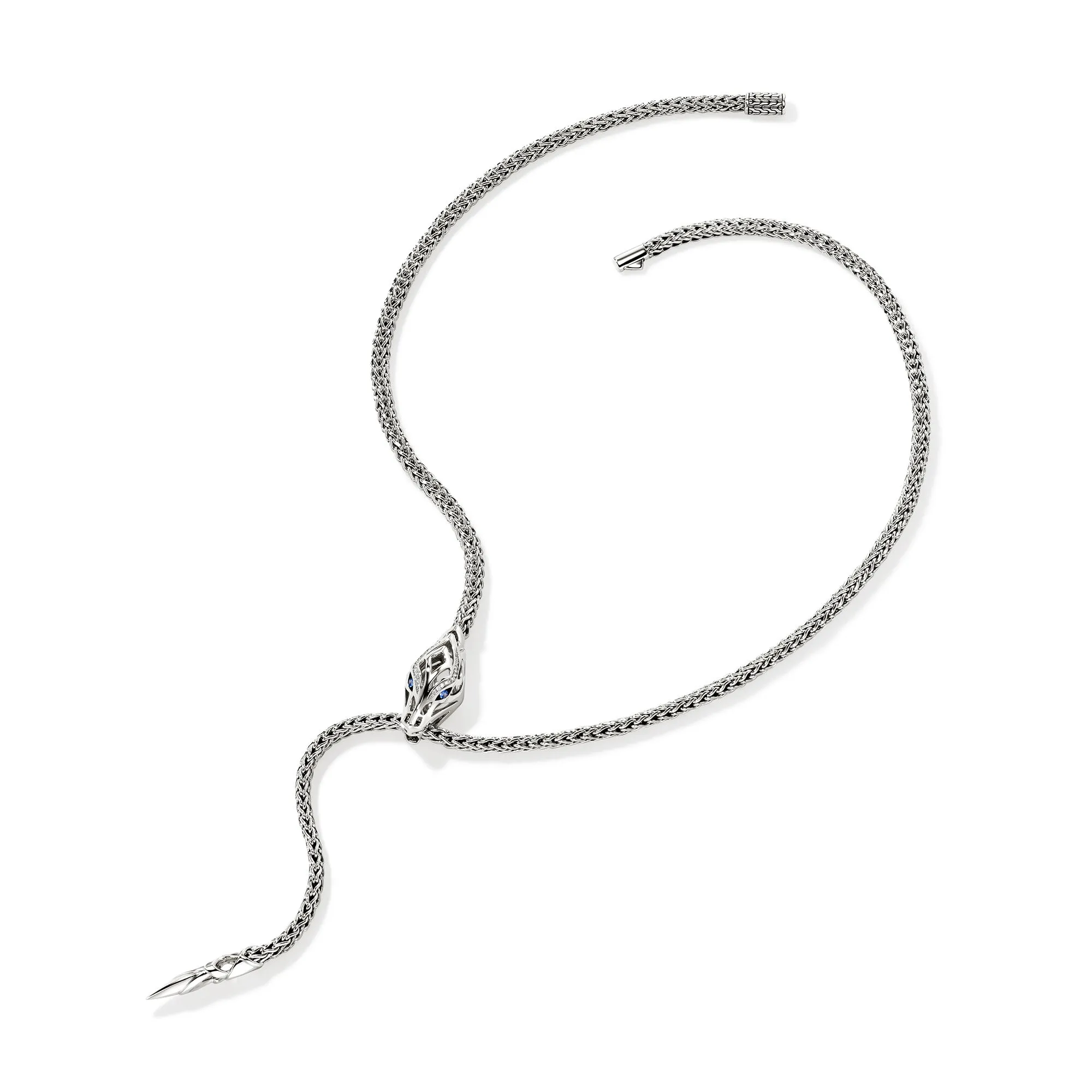 Naga Y Necklace, Sterling Silver, Diamonds, 4.4MM|NBS6034811BSPDI sold by John Hardy product image thumbnail 3