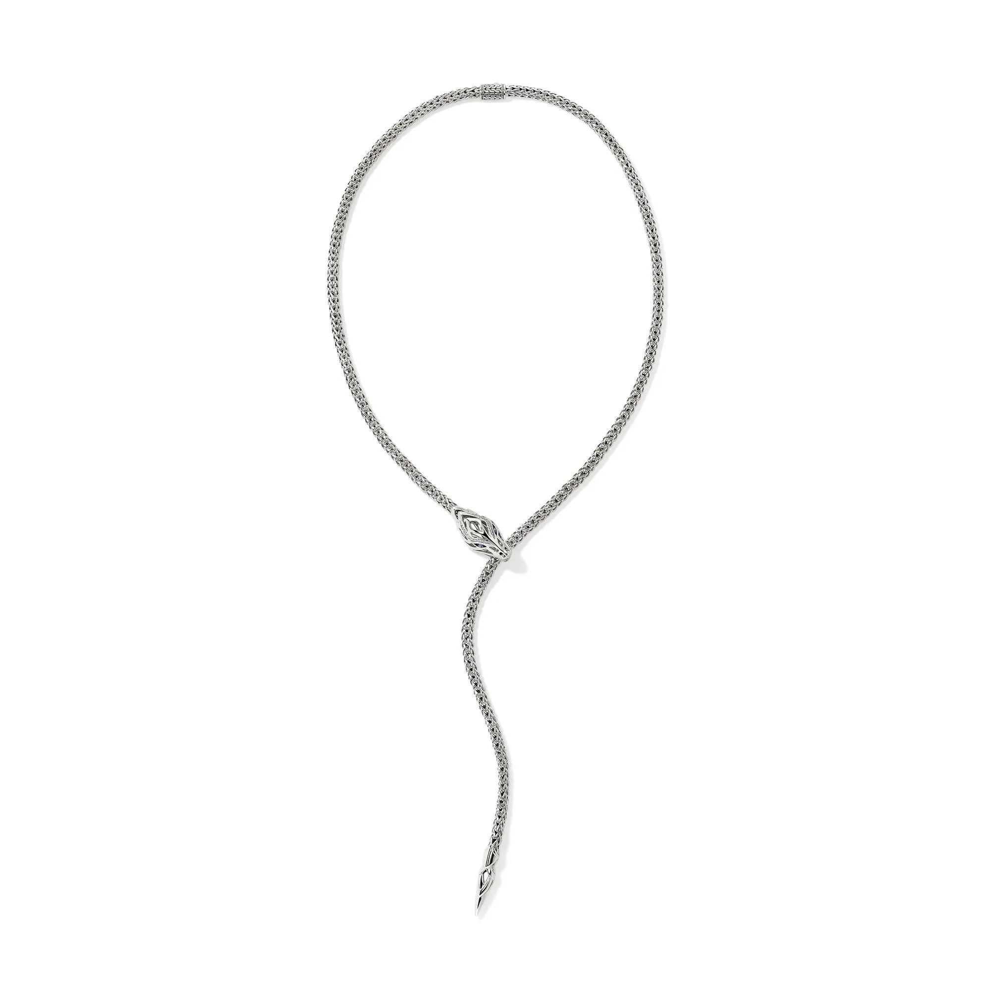 Naga Y Necklace, Sterling Silver, Diamonds, 4.4MM|NBS6034811BSPDI sold by John Hardy