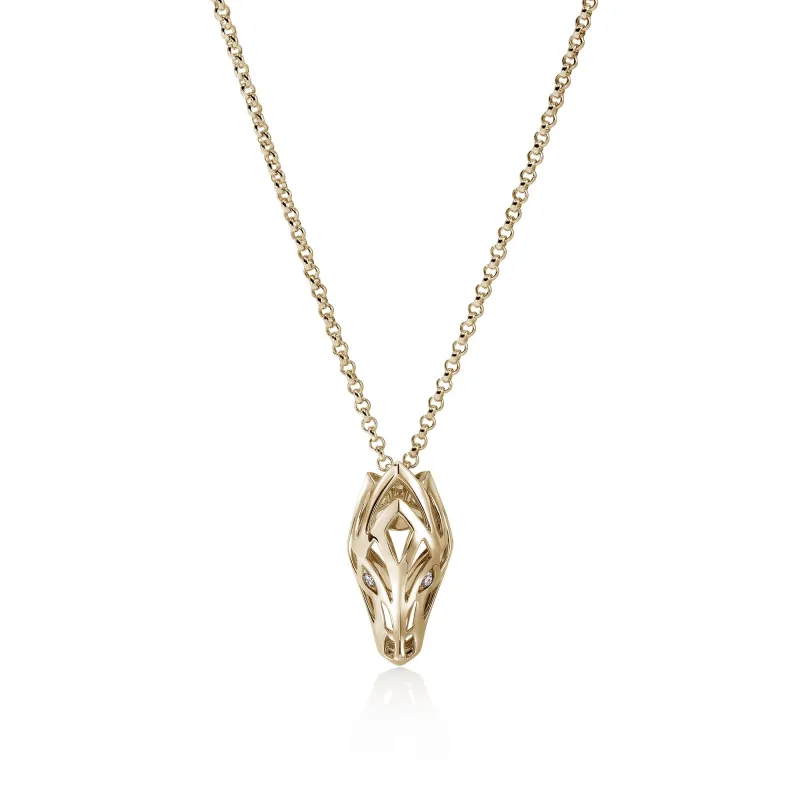 Naga Pendant Necklace, Gold|NGGX603462DI sold by John Hardy