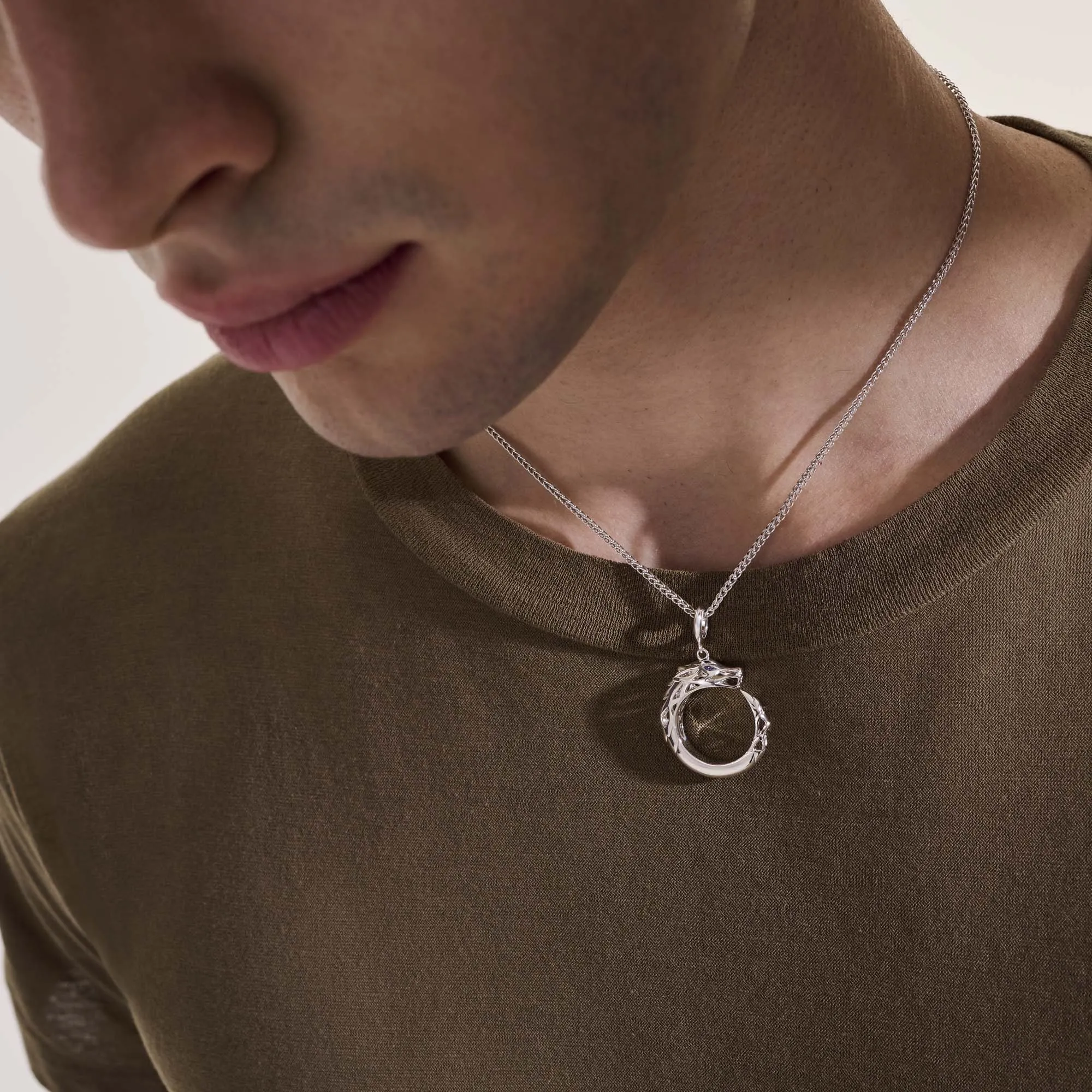 Naga Pendant Necklace, Sterling Silver|NBS603541BSP sold by John Hardy product image thumbnail 5