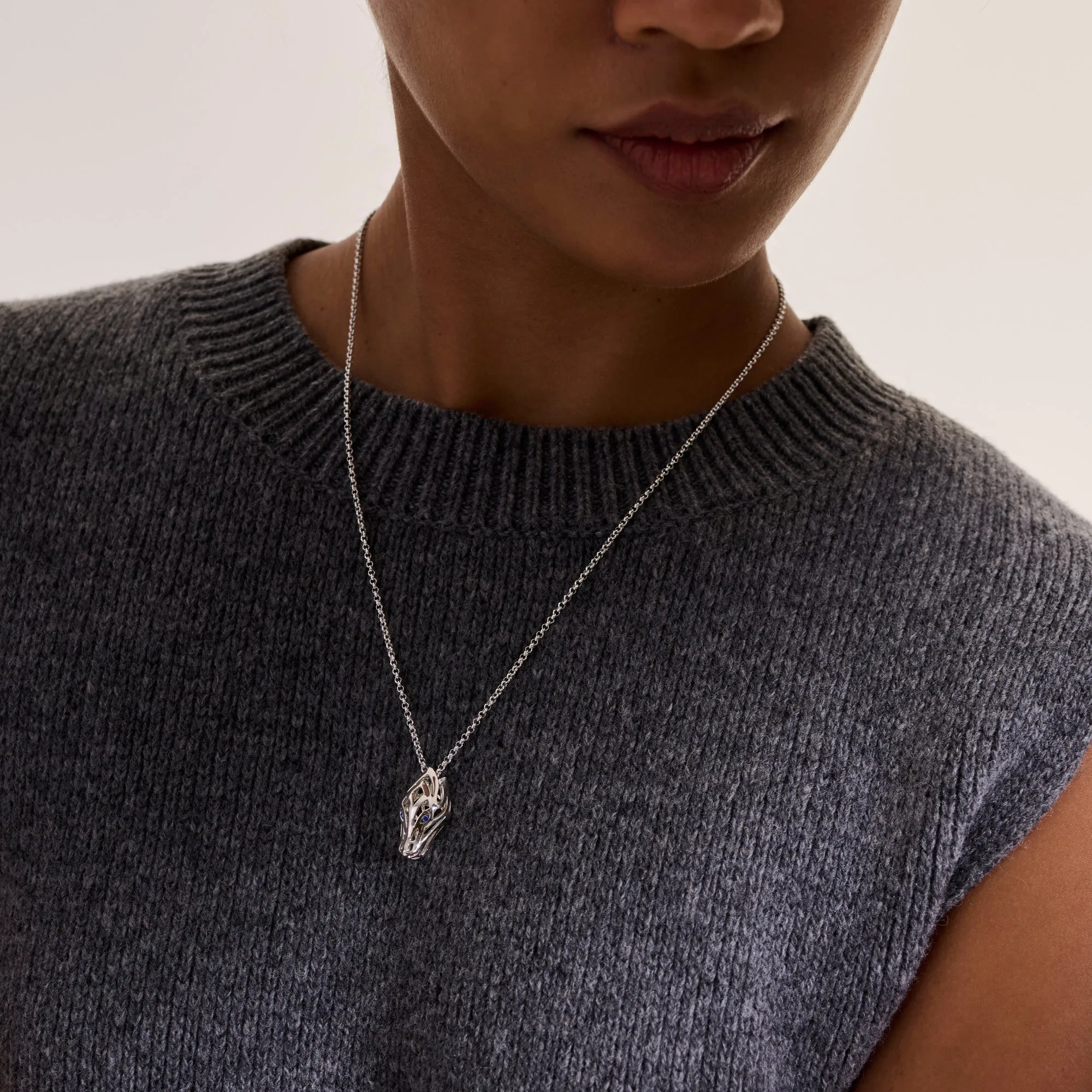 Naga Pendant Necklace, Sterling Silver|NBS603461BSP sold by John Hardy product image thumbnail 5