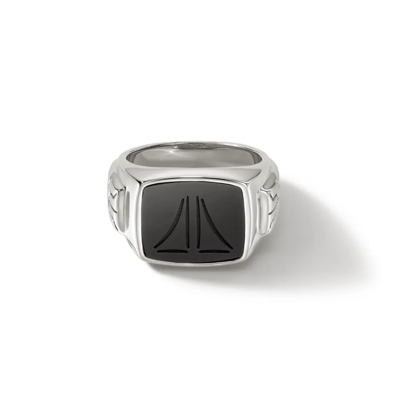 Carved Signet Ring, Sterling Silver|RMS9010991BON sold by John Hardy