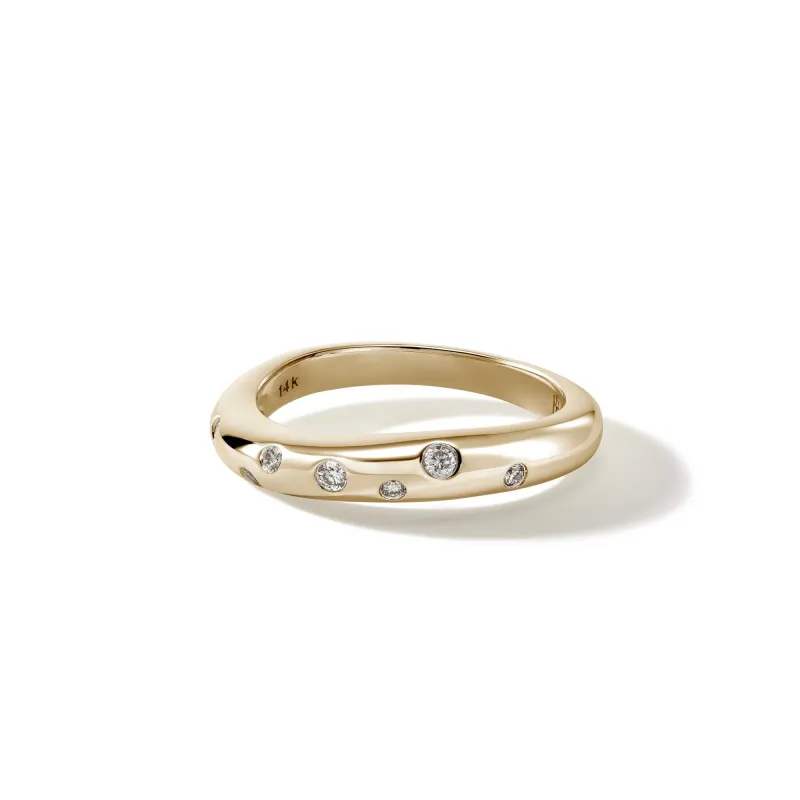 Surf Ring, Gold, Diamonds, Slim|RGGX9011182DI sold by John Hardy