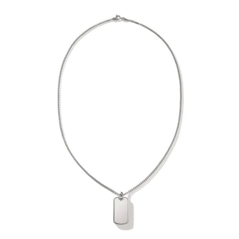 Tag Pendant Necklace, Sterling Silver, 2MM|NM901132 sold by John Hardy
