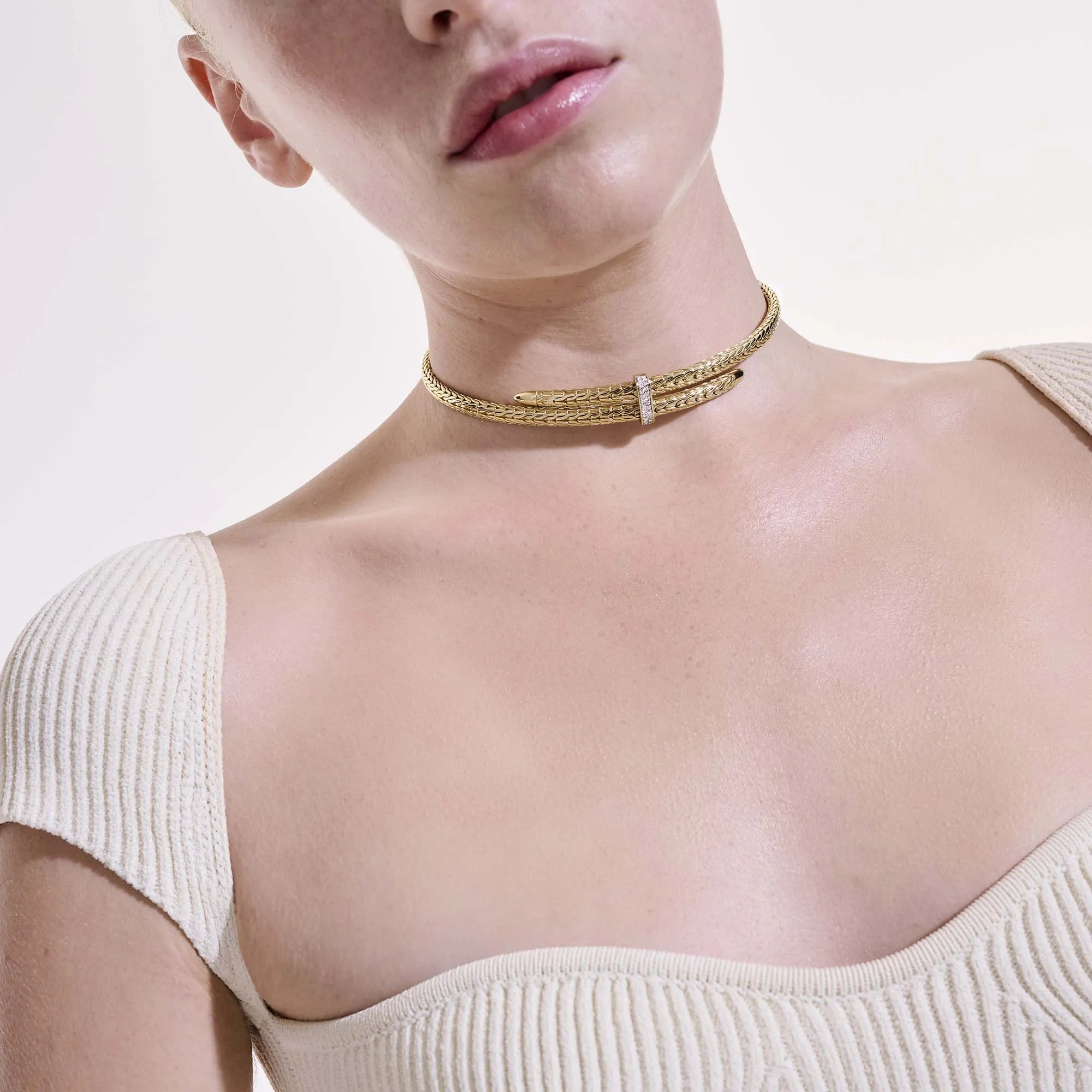 Spear Coil Choker, Gold, Diamonds|NGGX9011292DI sold by John Hardy product image thumbnail 5