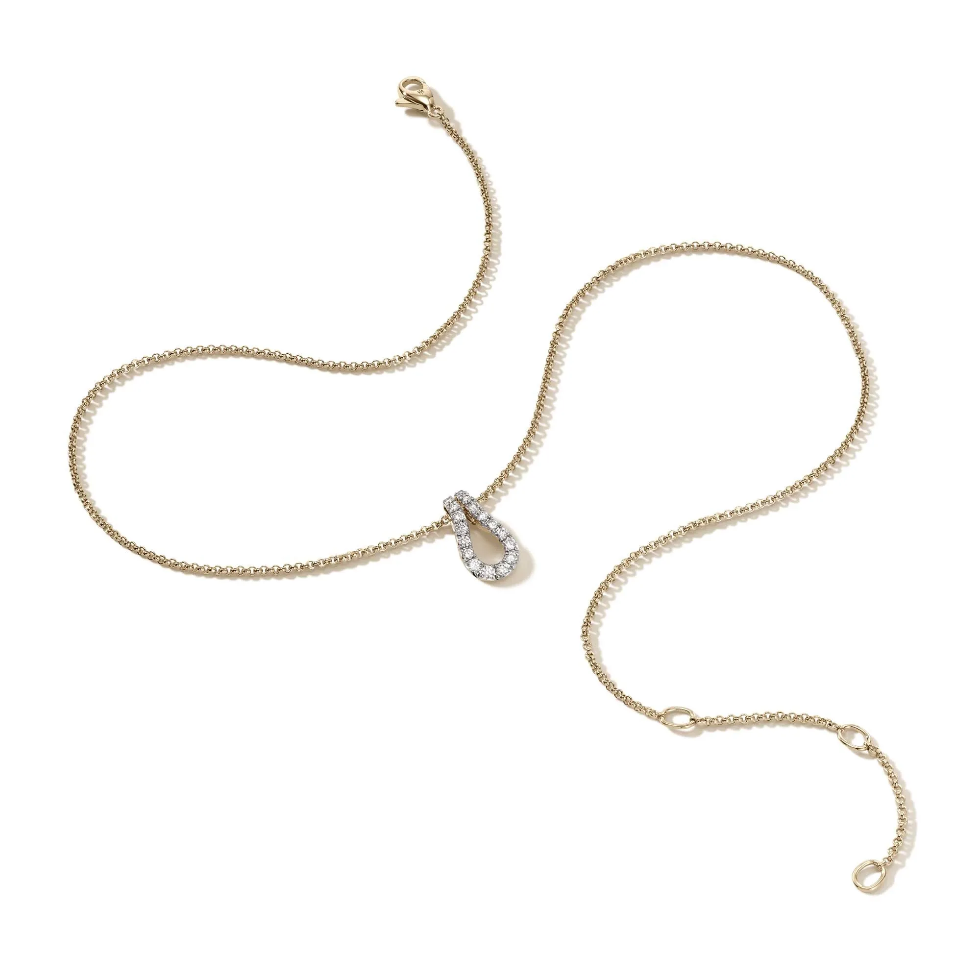 Surf Pendant Necklace, Gold, Diamonds|NGGX90107422DI sold by John Hardy product image thumbnail 4