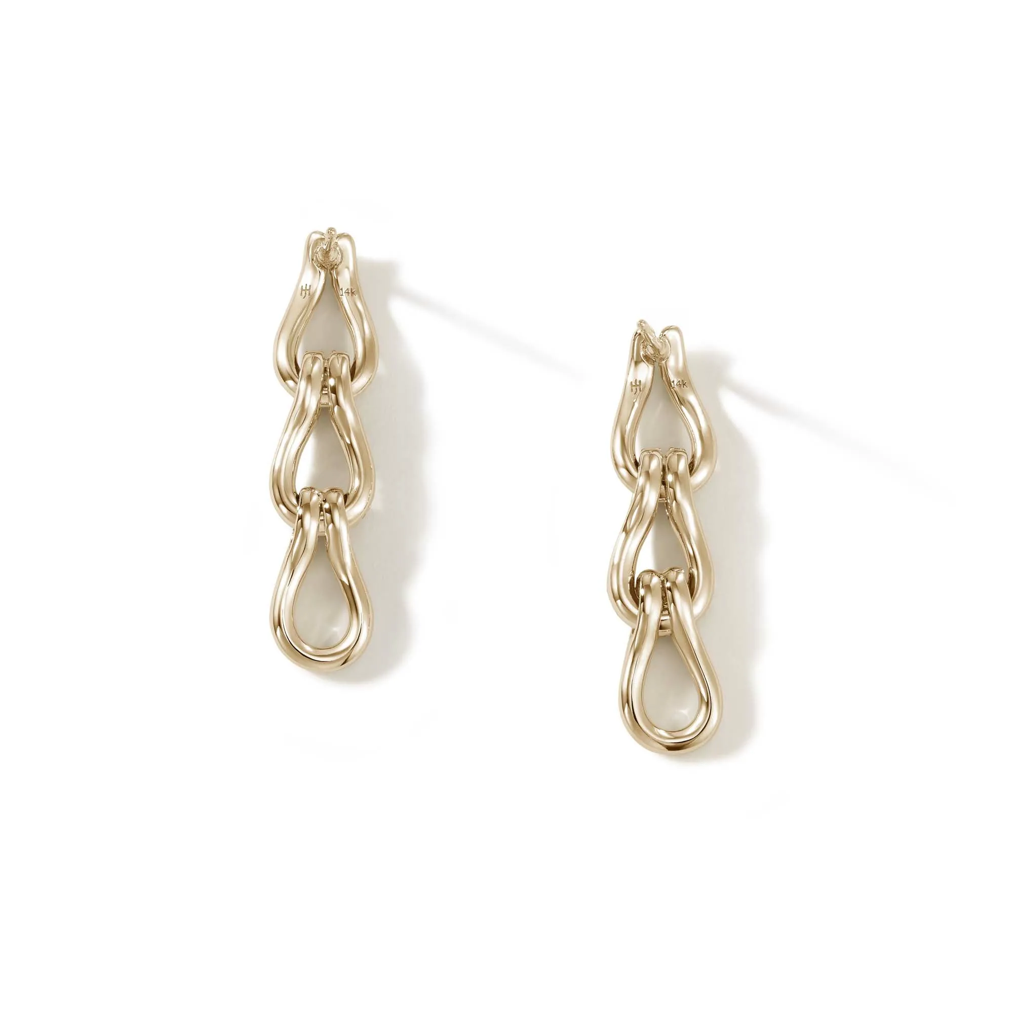 Surf Link Earrings, Gold, Diamonds|EGGX90117922DI sold by John Hardy product image thumbnail 4