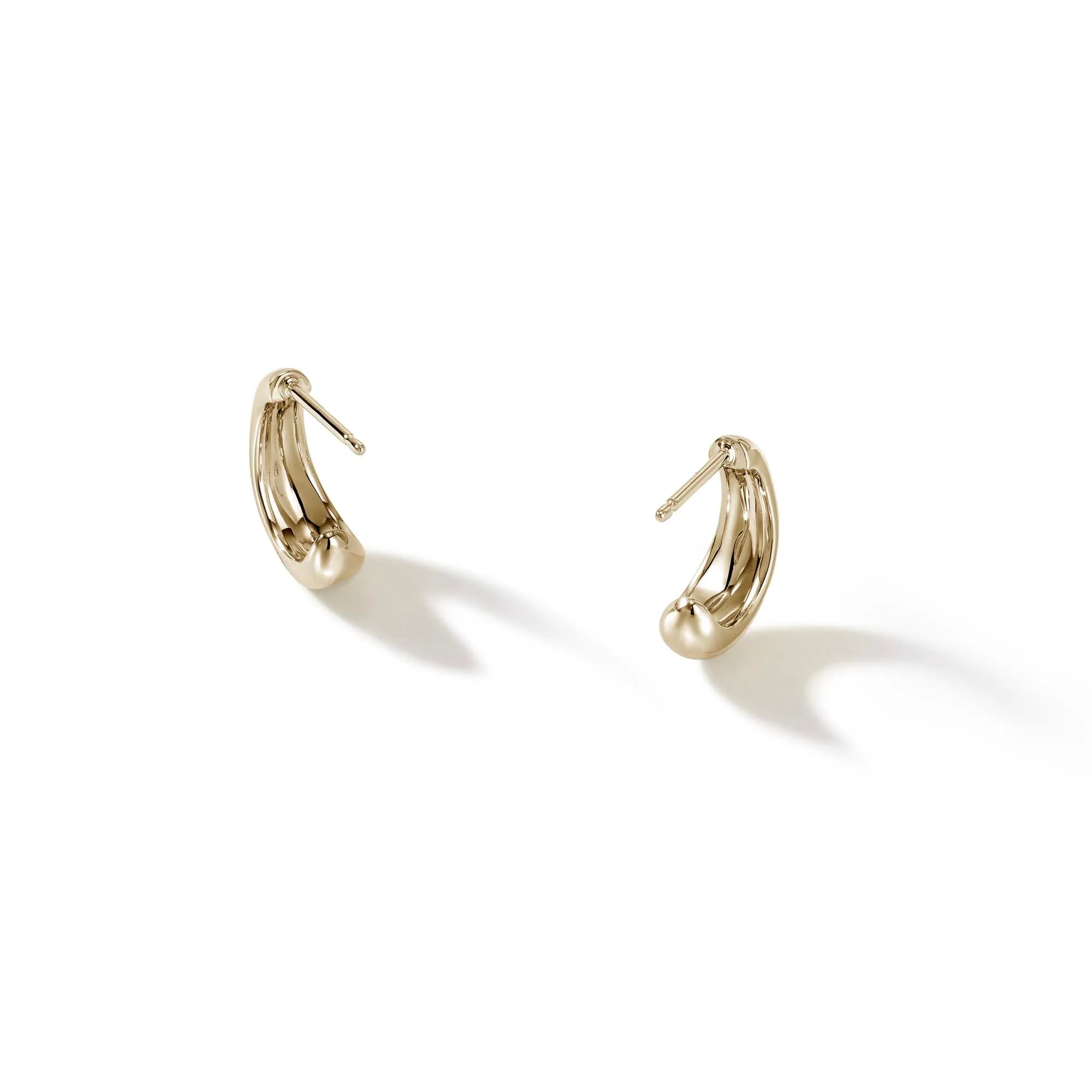 Surf J Hoop Earrings, Gold, Diamonds, 15MM|EGGX9011232DI sold by John Hardy product image thumbnail 5