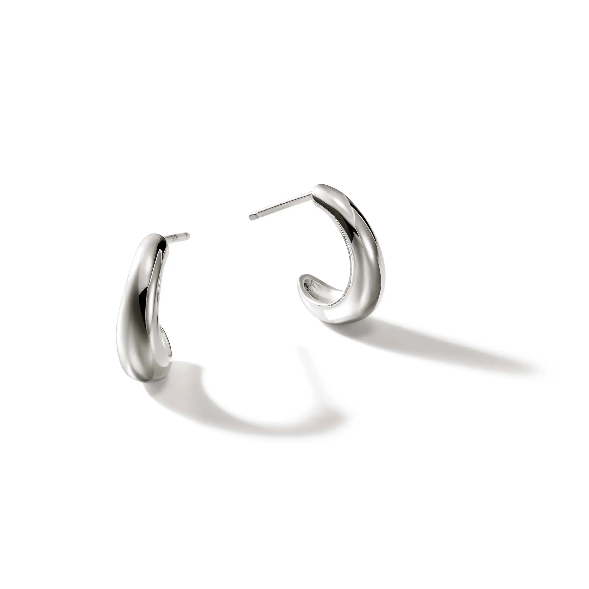 Surf J Hoop Earring, Sterling Silver, 15.5MM|EB901123 sold by John Hardy