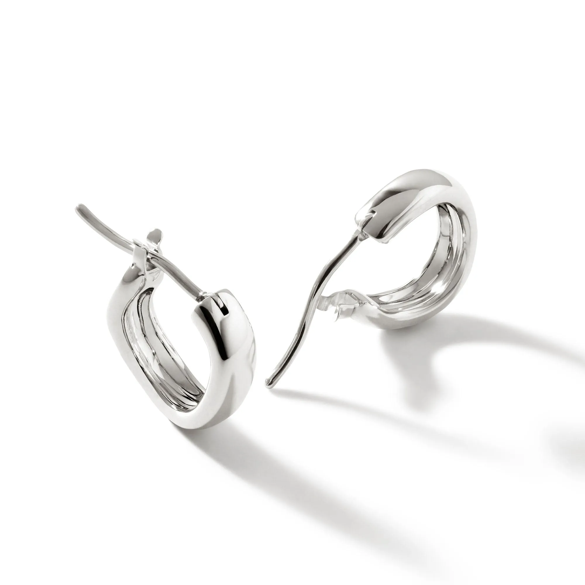 Surf Huggie Earrings, Sterling Silver, 12MM|EB901122 sold by John Hardy