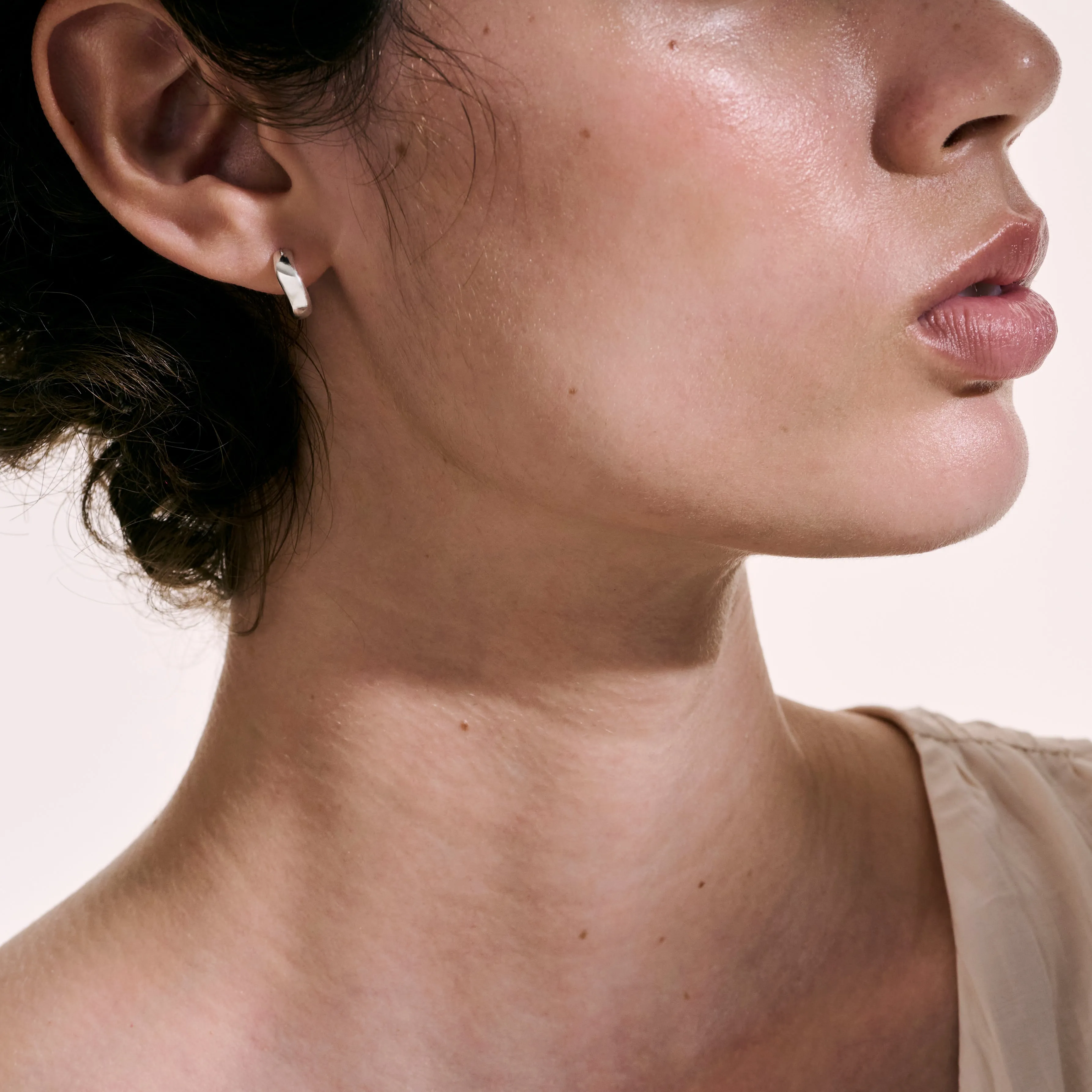 Surf Huggie Earrings, Sterling Silver, 12MM|EB901122 sold by John Hardy product image thumbnail 5