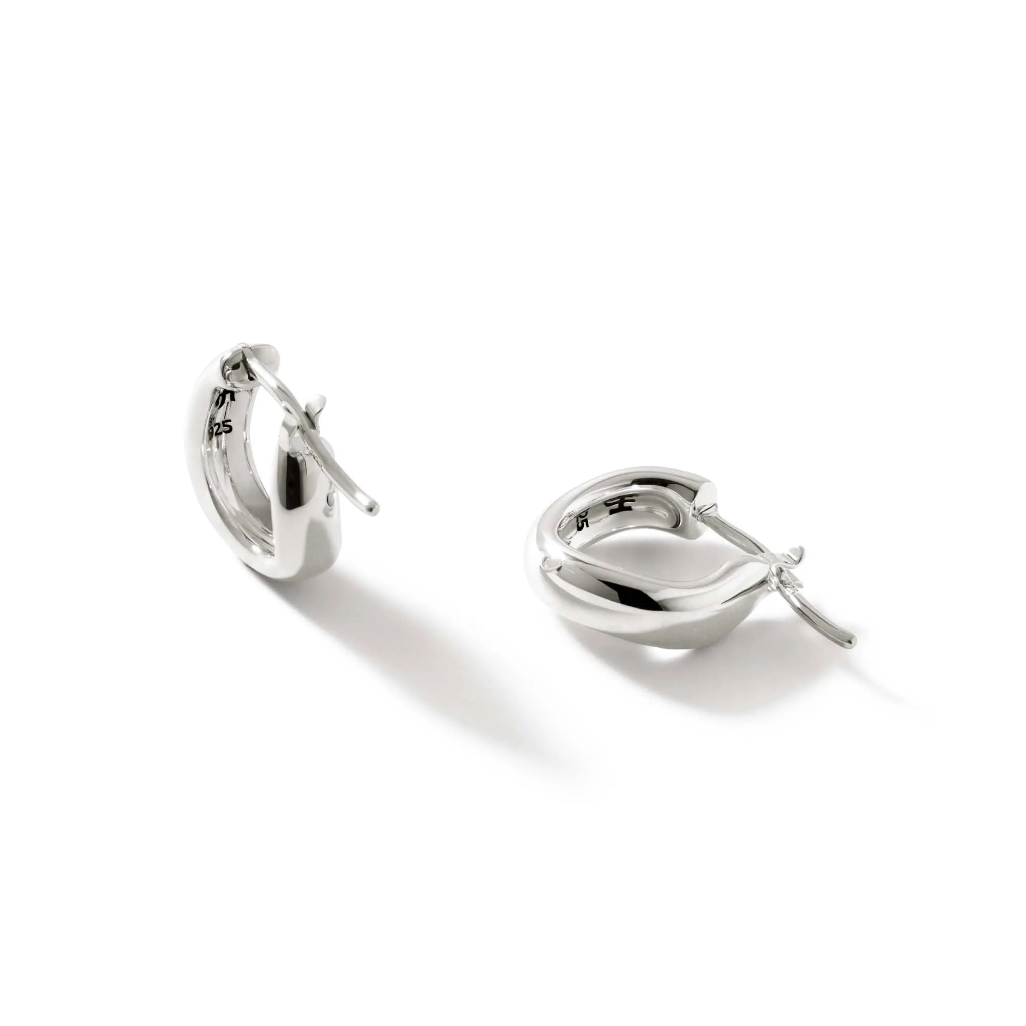 Surf Huggie Earrings, Sterling Silver, 12MM|EB901122 sold by John Hardy product image thumbnail 4
