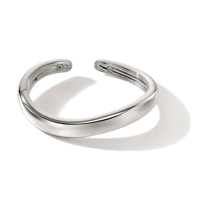 Surf Hinged Cuff, Sterling Silver, Slim|CB901117 sold by John Hardy