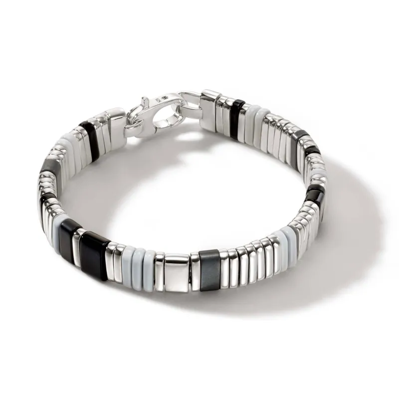 Colorblock Bracelet, Silver|BUS9010521WHBONHE sold by John Hardy