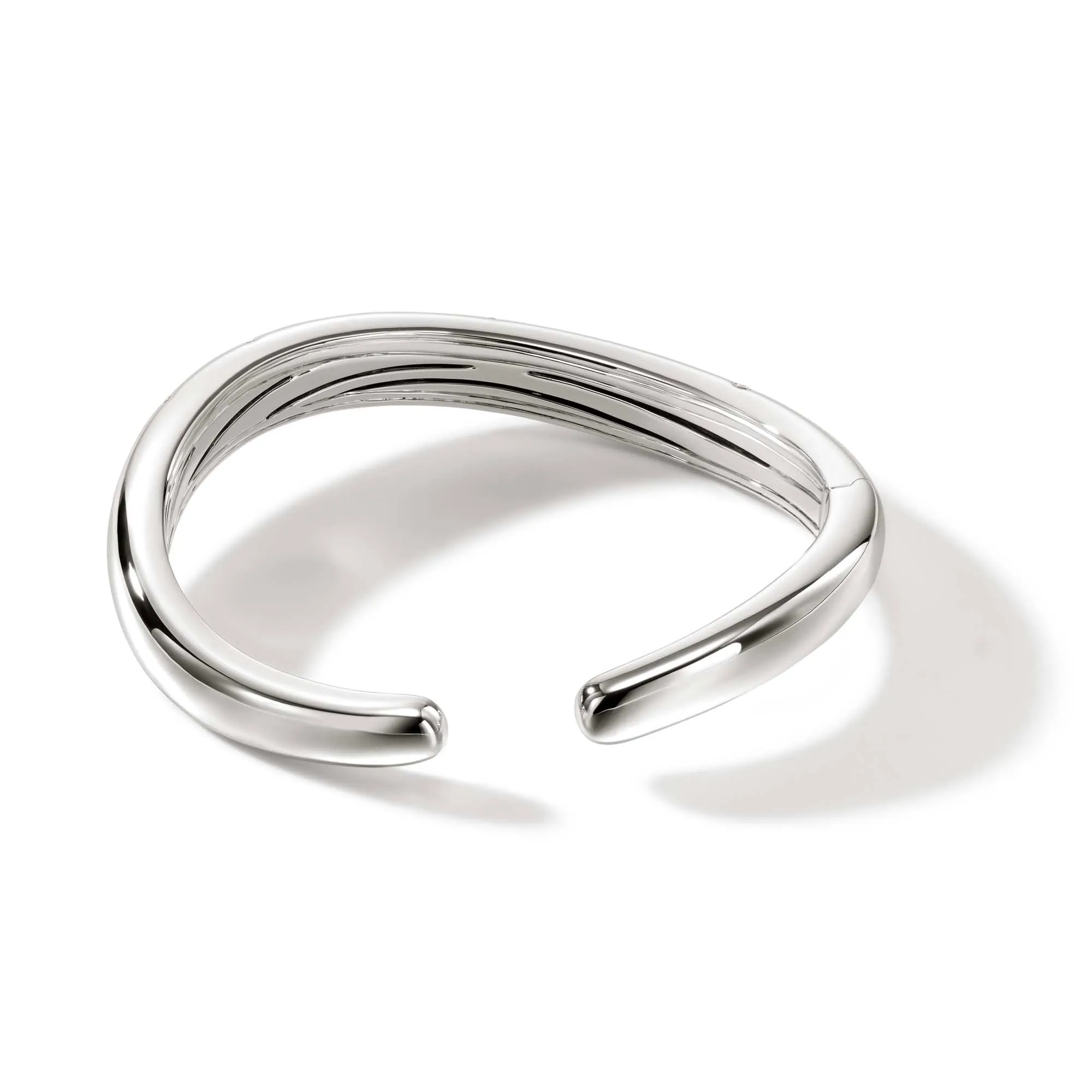 Surf Hinged Cuff, Silver, Diamonds|CBP9011172DI sold by John Hardy product image thumbnail 4