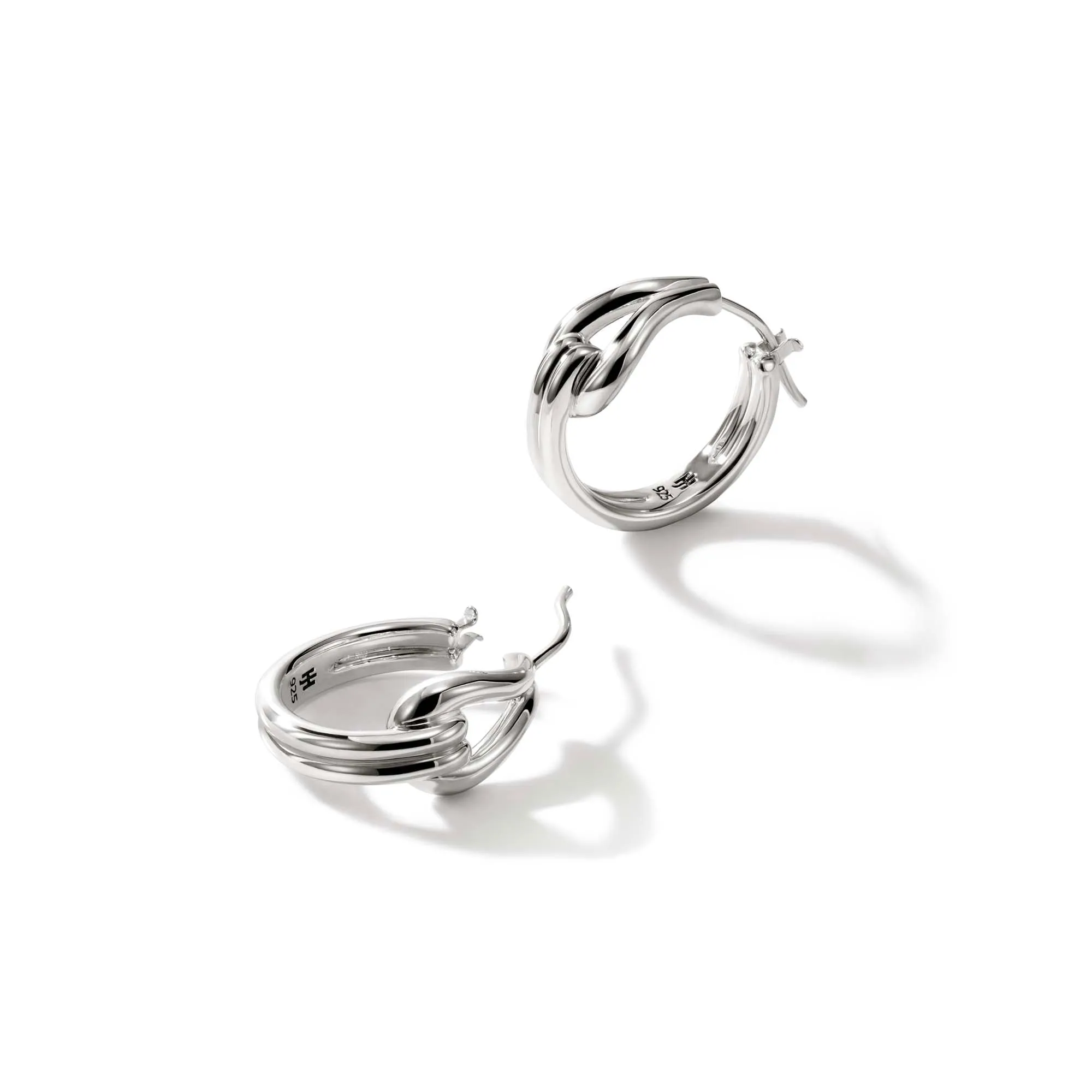 Surf Hoop Earring, Sterling Silver, 18.5MM|EB901147 sold by John Hardy product image thumbnail 3