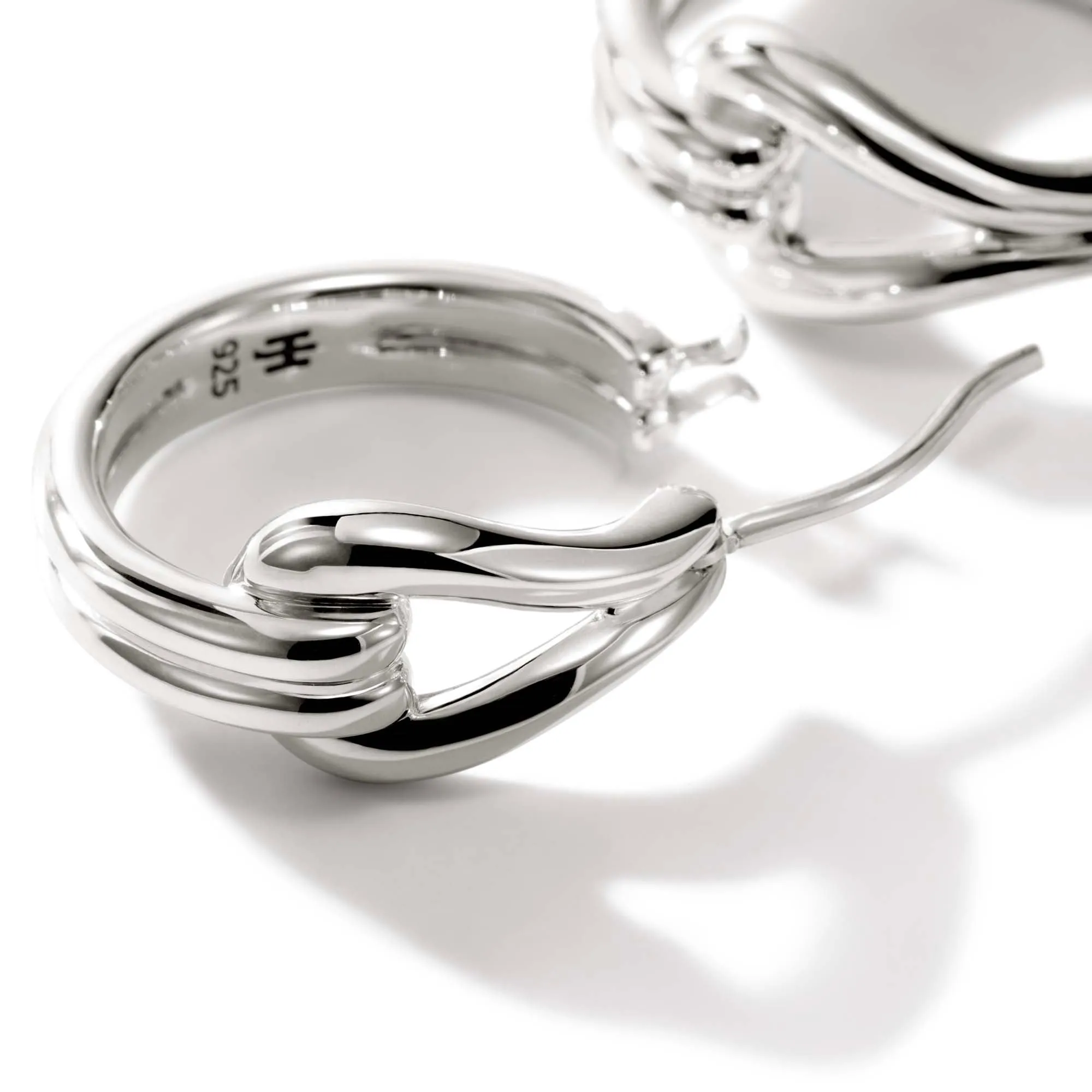 Surf Hoop Earring, Sterling Silver, 18.5MM|EB901147 sold by John Hardy product image thumbnail 2