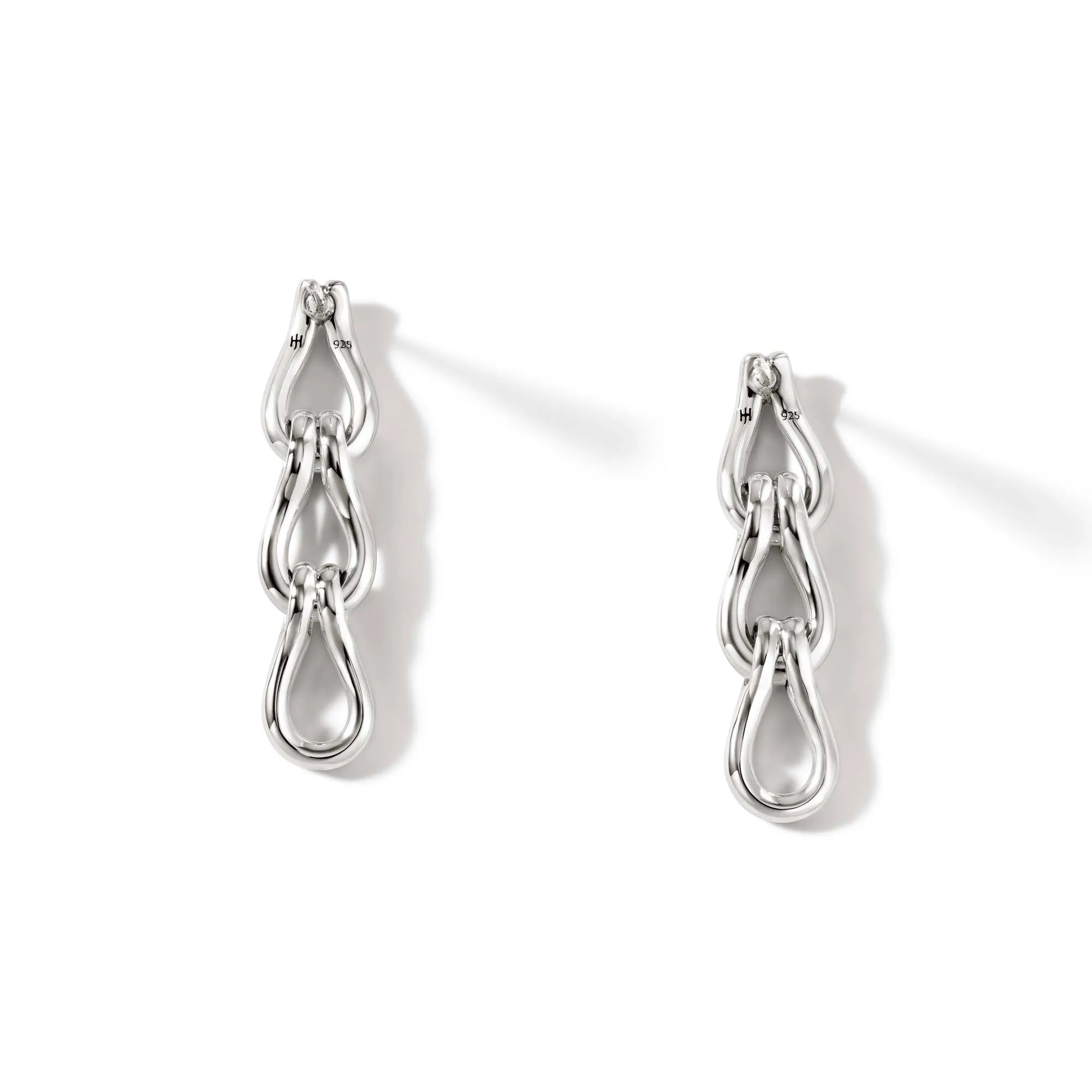Surf Link Earrings, Sterling Silver, Diamonds|EBP9011792DI sold by John Hardy product image thumbnail 4