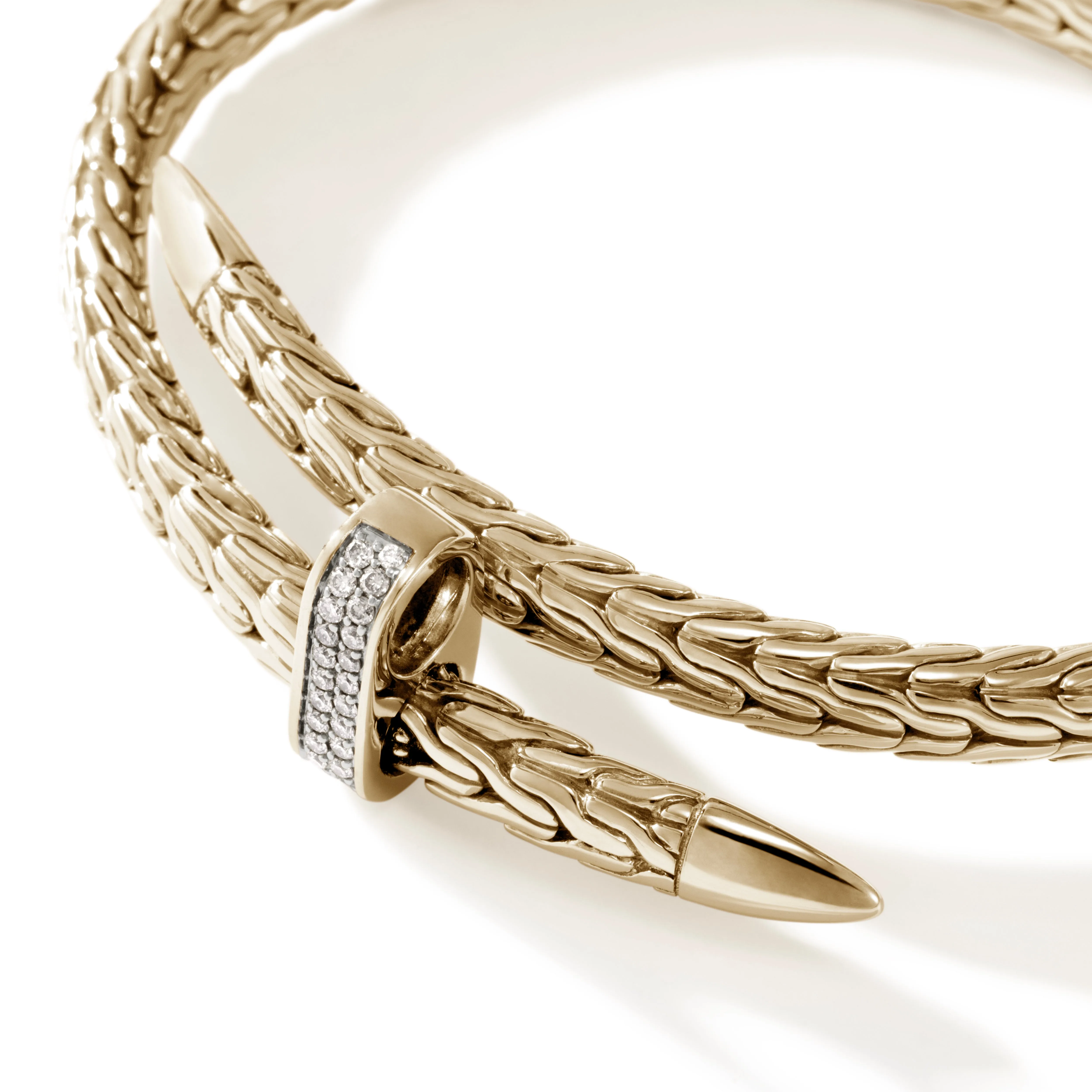 Spear Flex Cuff, Gold, Diamonds, 5.5MM|CGGX9011072DI sold by John Hardy product image thumbnail 2