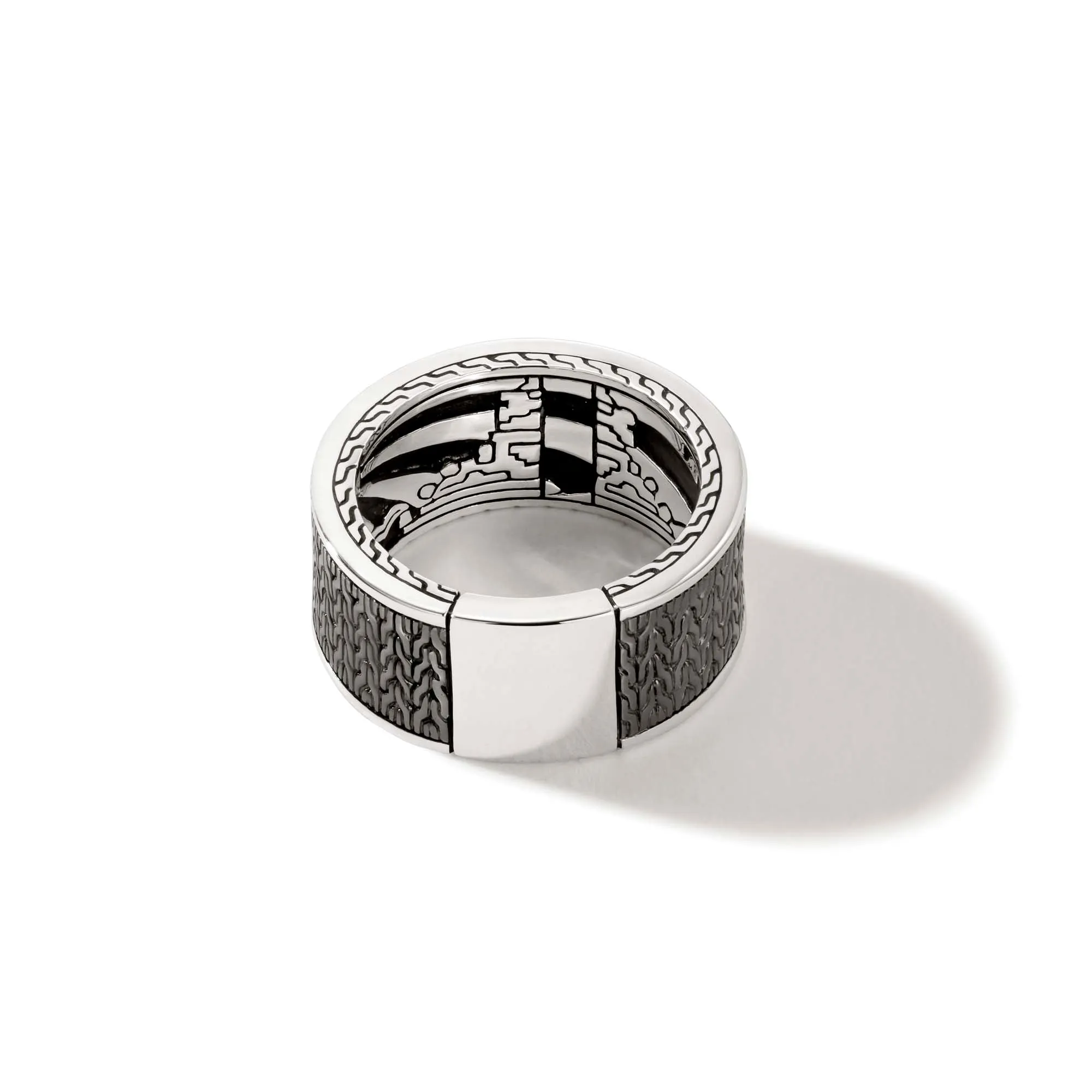 Carved Chain Ring, Dark Silver, Hardstones|RMS9009834SMBRDBLS sold by John Hardy product image thumbnail 5