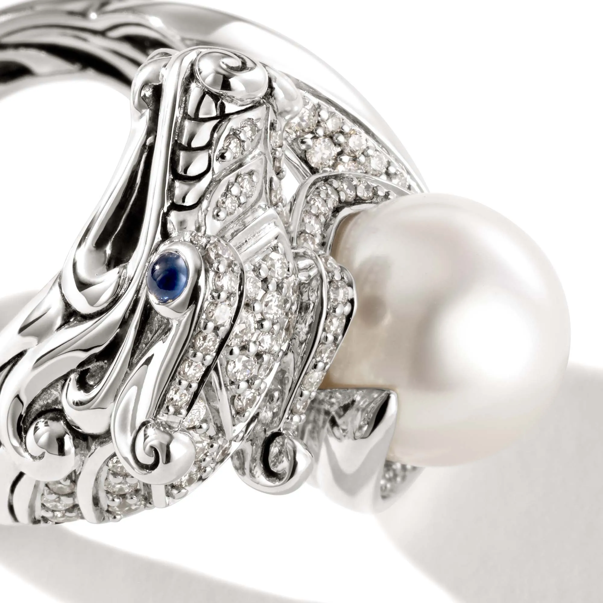 Naga Ring, Sterling Silver, Diamonds, Pearl|RBP603132BSPDI sold by John Hardy product image thumbnail 2