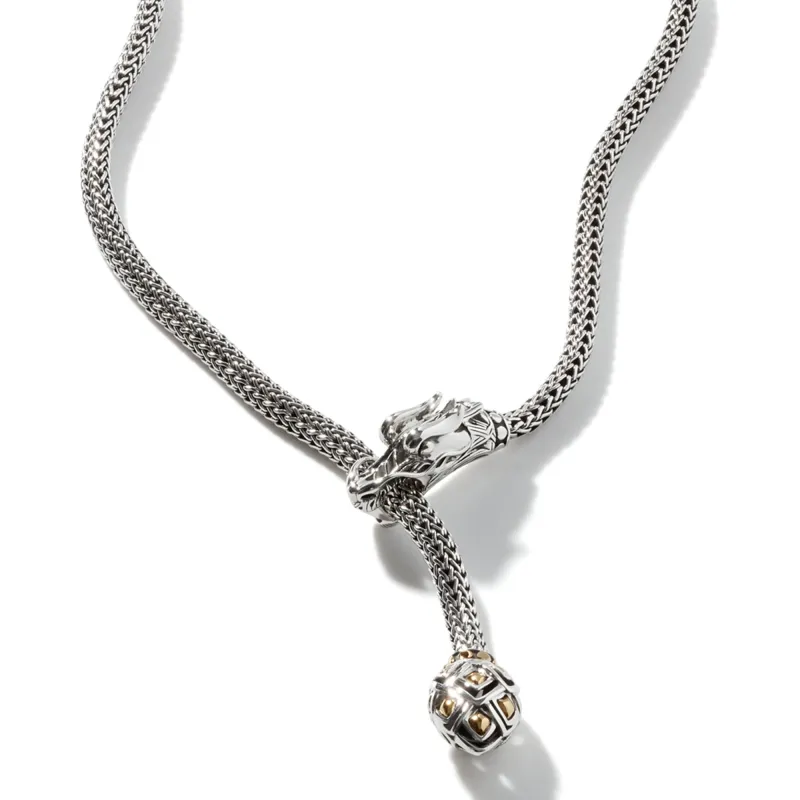 Naga Lariat, Sterling Silver, Gold, 5MM|NZ65471 sold by John Hardy