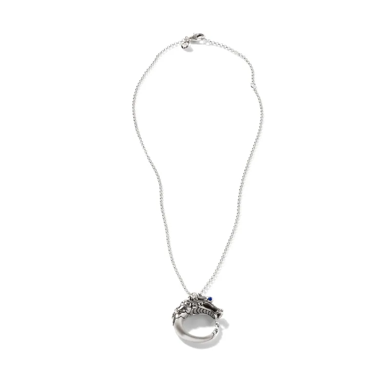 Naga Necklace, Sterling Silver, Pavé|NBS6501254BHBLSBN sold by John Hardy