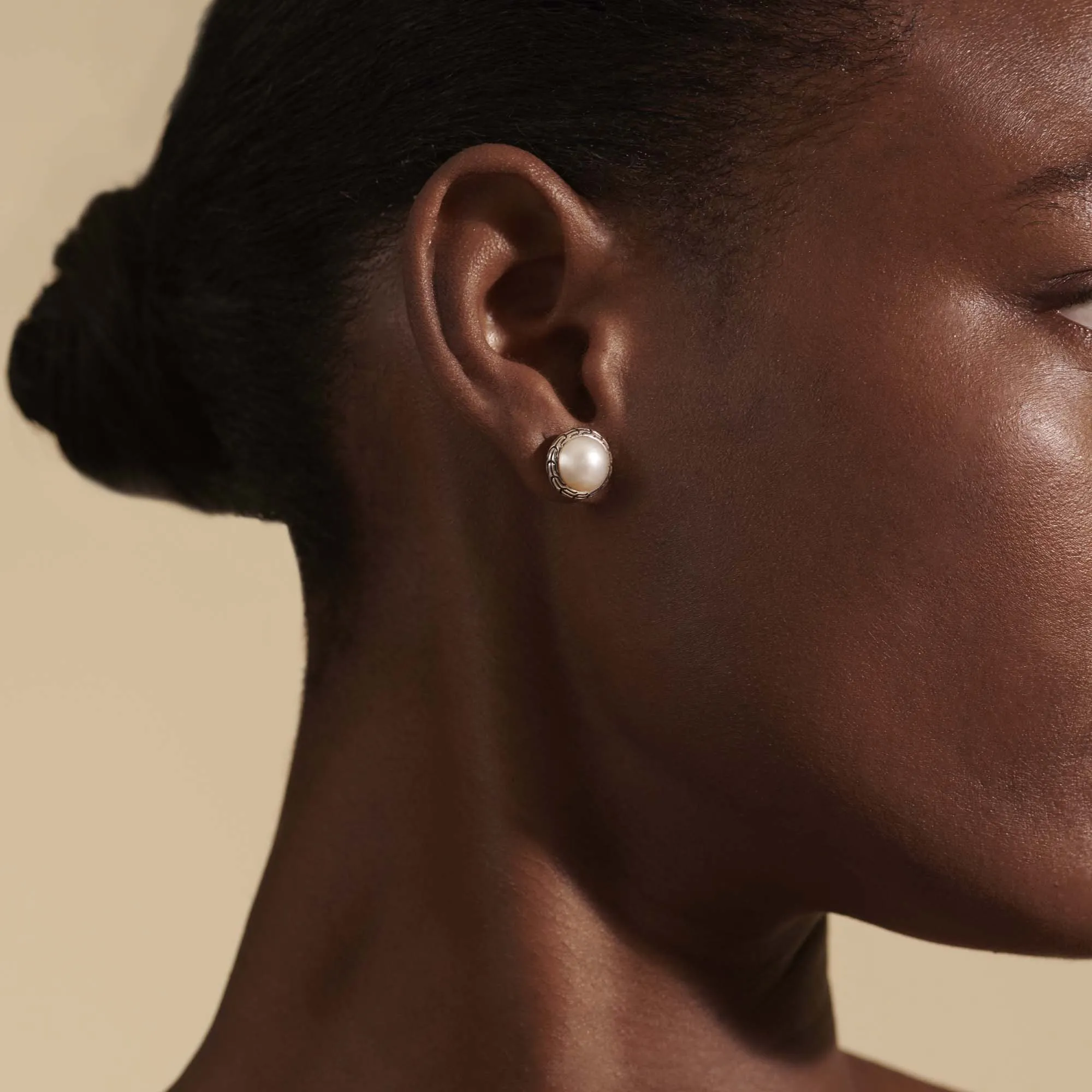 Pearl Stud Earrings, Sterling Silver|EB90664 sold by John Hardy product image thumbnail 5