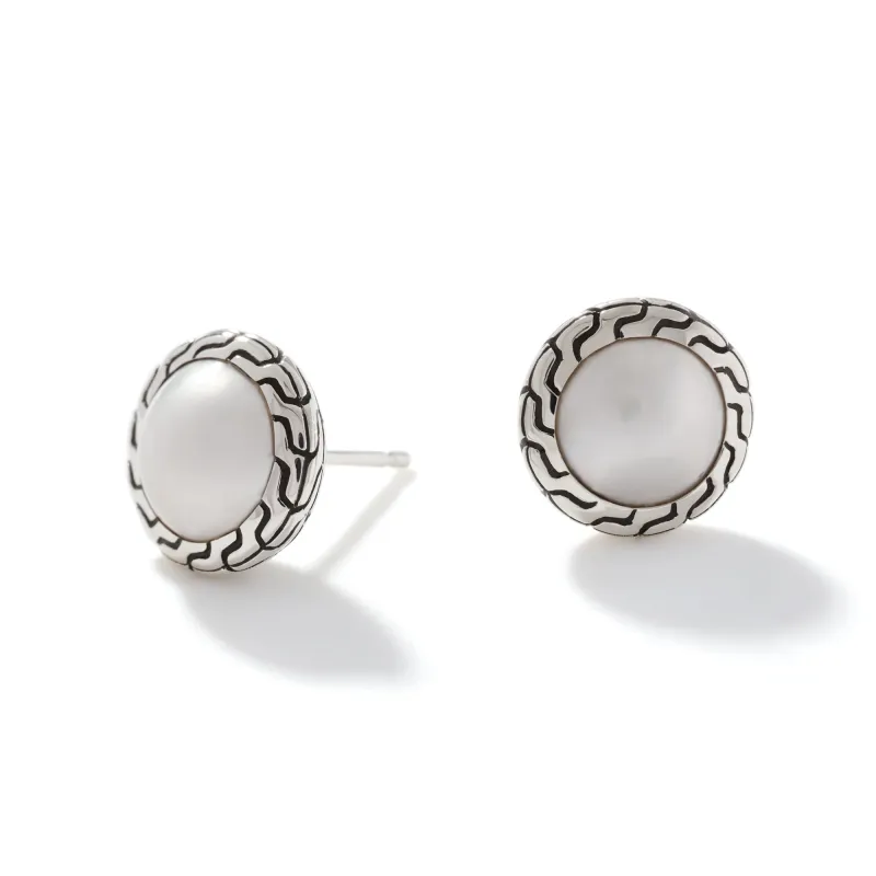 Pearl Stud Earrings, Sterling Silver|EB90664 sold by John Hardy