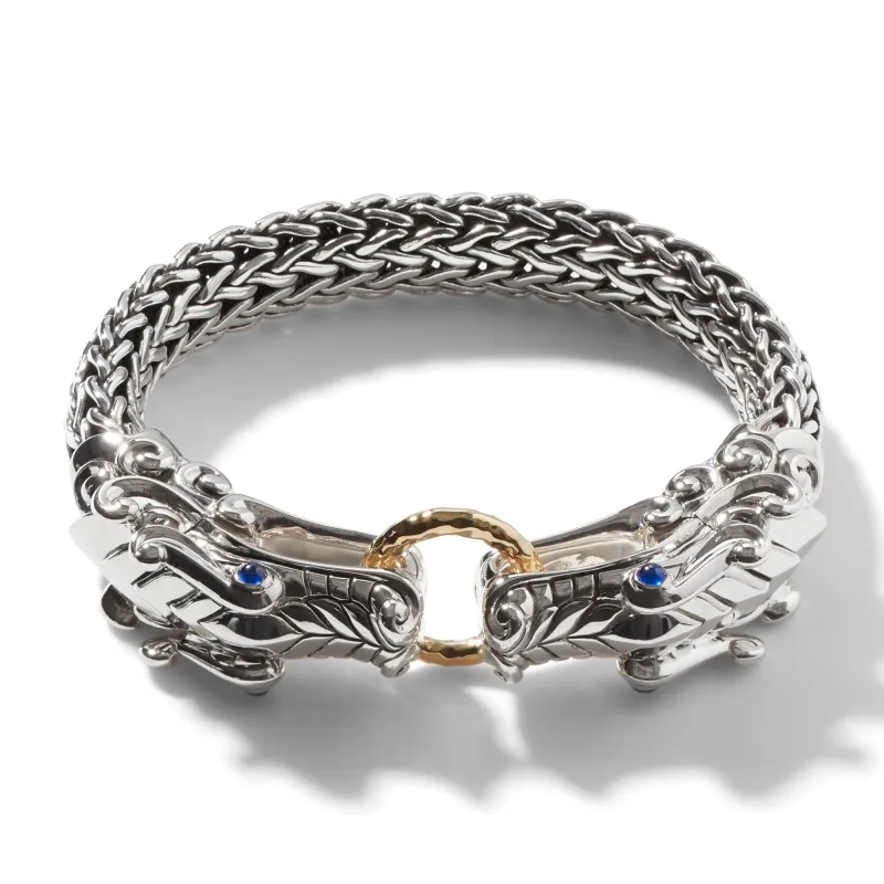 Naga Bracelet, Sterling Silver, Gold, 10.5MM|BZS60193BSP sold by John Hardy