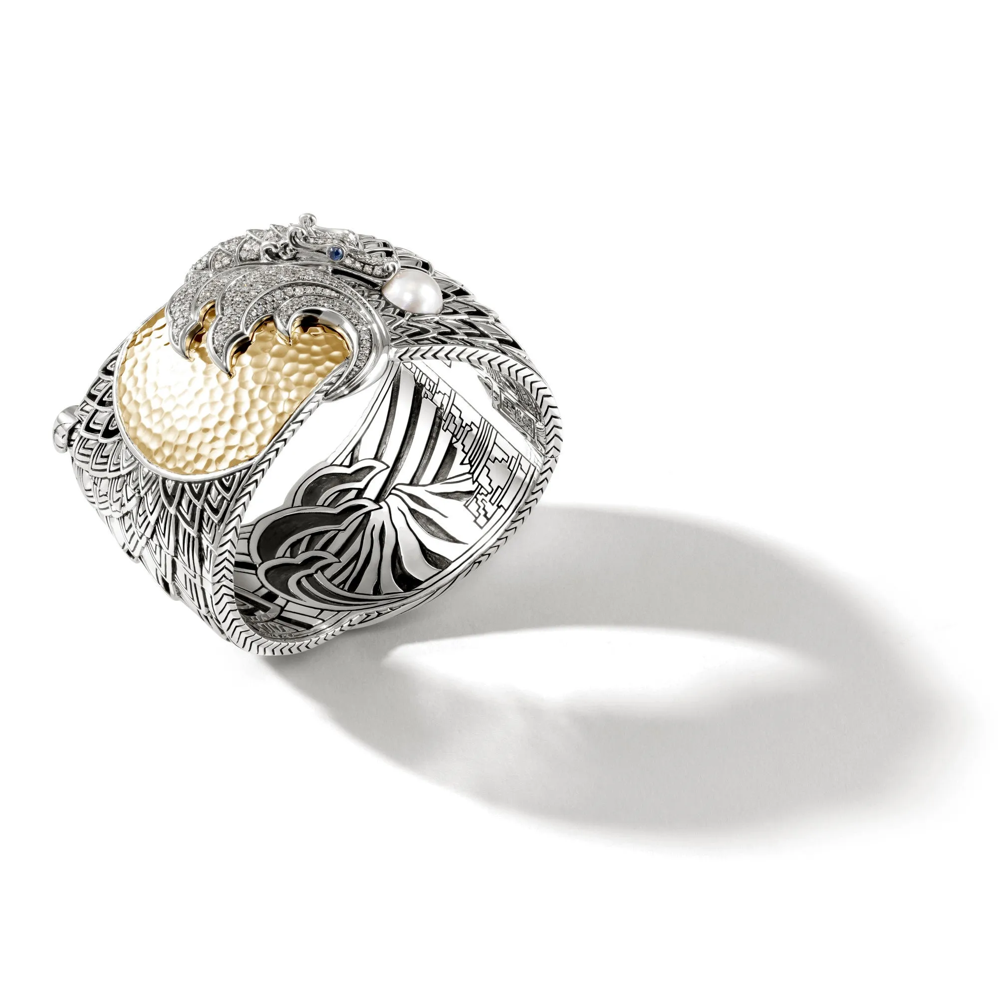 Naga Bangle, Silver, Gold, Diamonds, Pearl|BZP603122BSPDI sold by John Hardy product image thumbnail 3