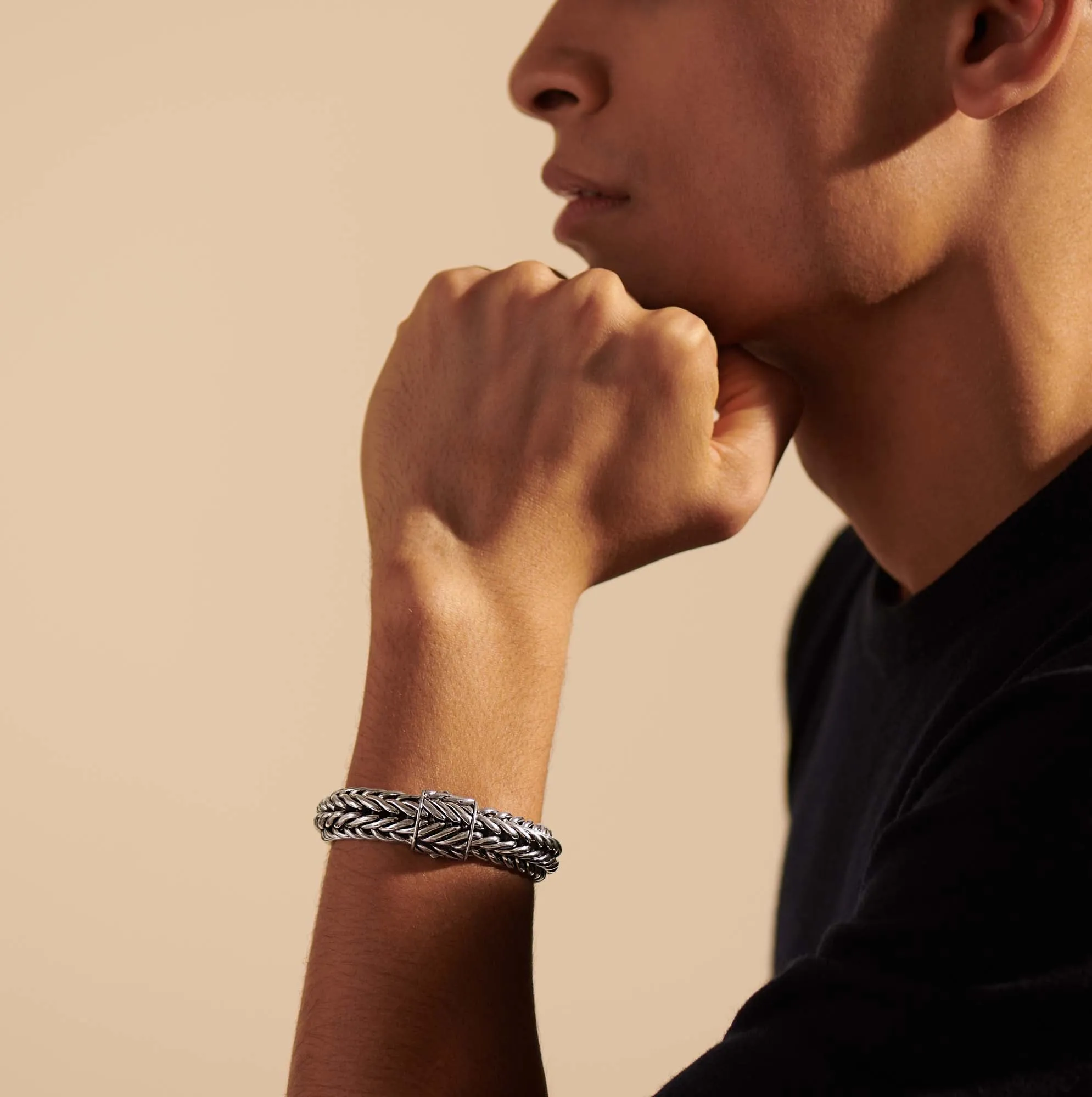 Icon Chevron Bracelet, Sterling Silver, 15MM|BU90644 sold by John Hardy product image thumbnail 5