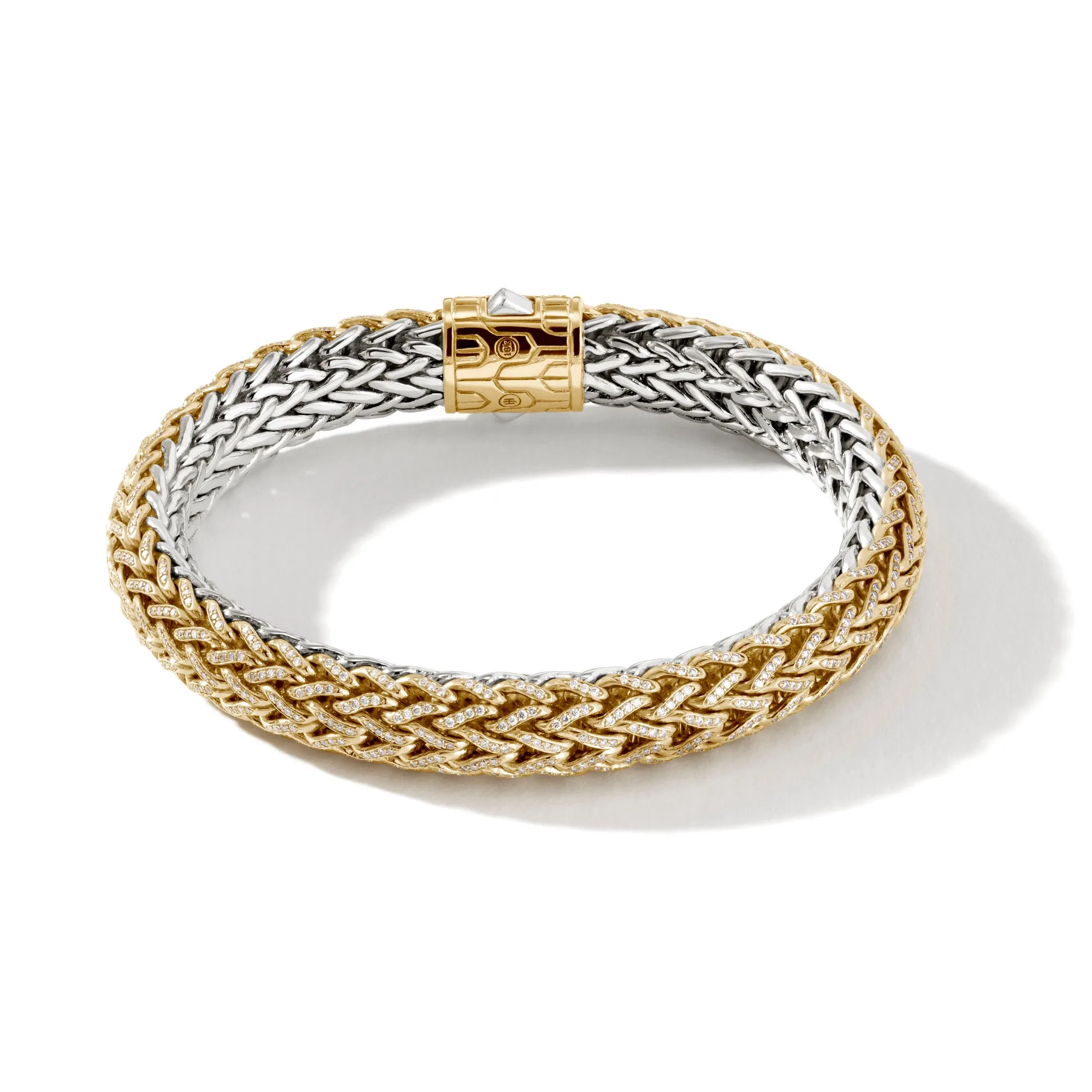 Icon Bracelet, Gold, Silver, Diamonds, 10.5MM|BMZP905992DI sold by John Hardy product image thumbnail 5