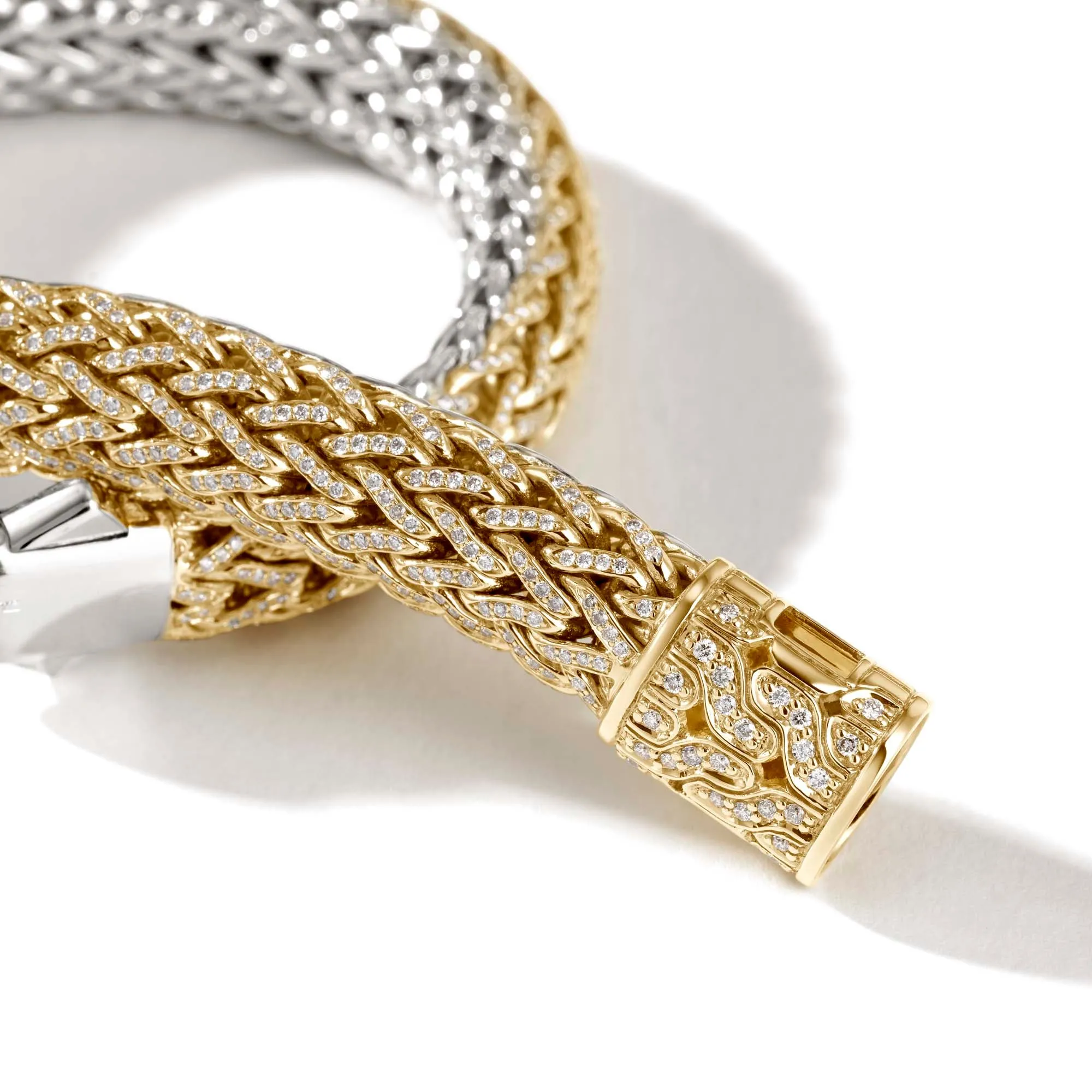 Icon Bracelet, Gold, Silver, Diamonds, 10.5MM|BMZP905992DI sold by John Hardy product image thumbnail 2