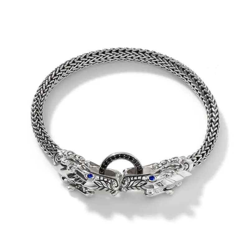 Naga Bracelet, Sterling Silver, Pavé, 5MM|BBS601884BLSBN sold by John Hardy
