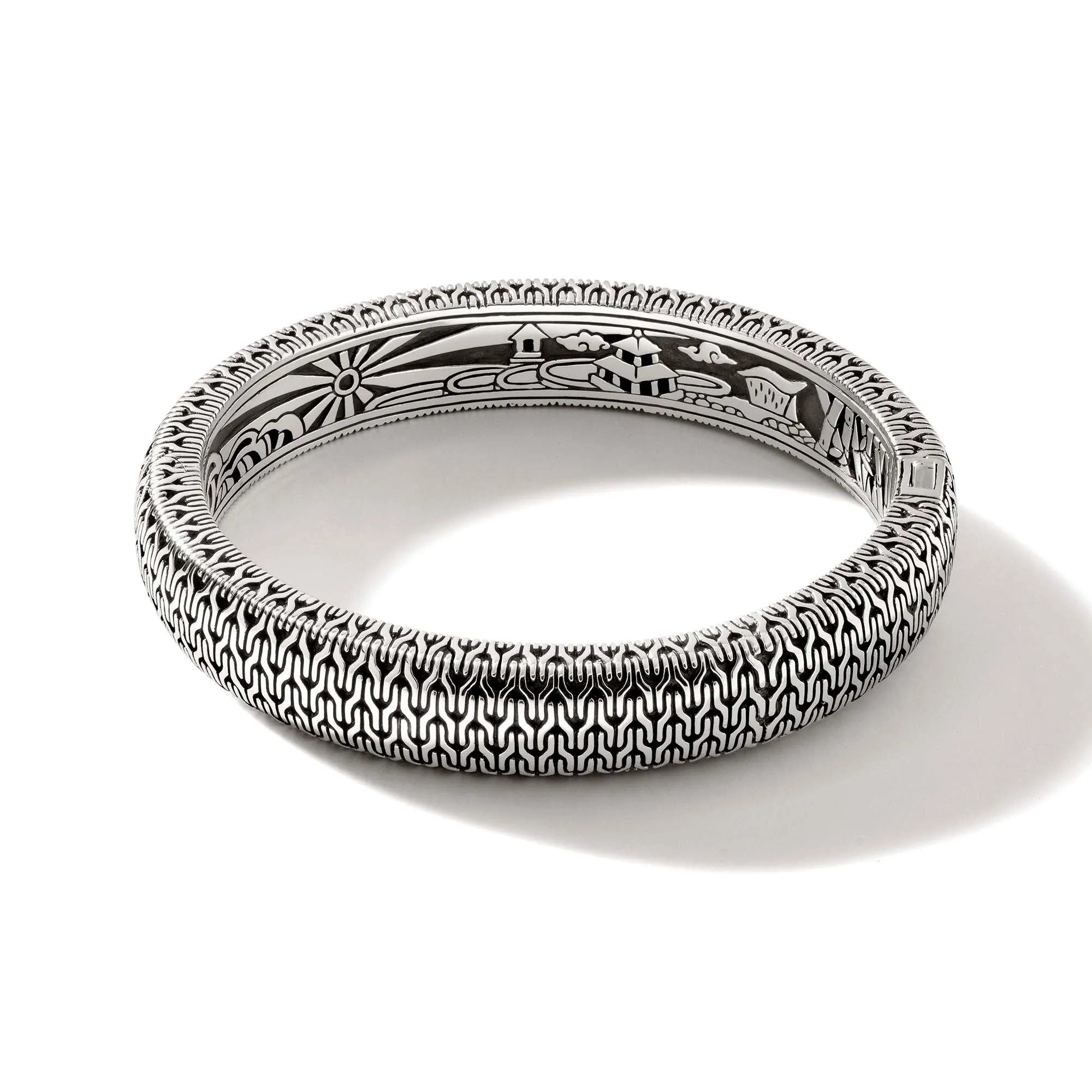 Carved Chain Hinged Bangle, Sterling Silver|BB900968 sold by John Hardy product image thumbnail 5
