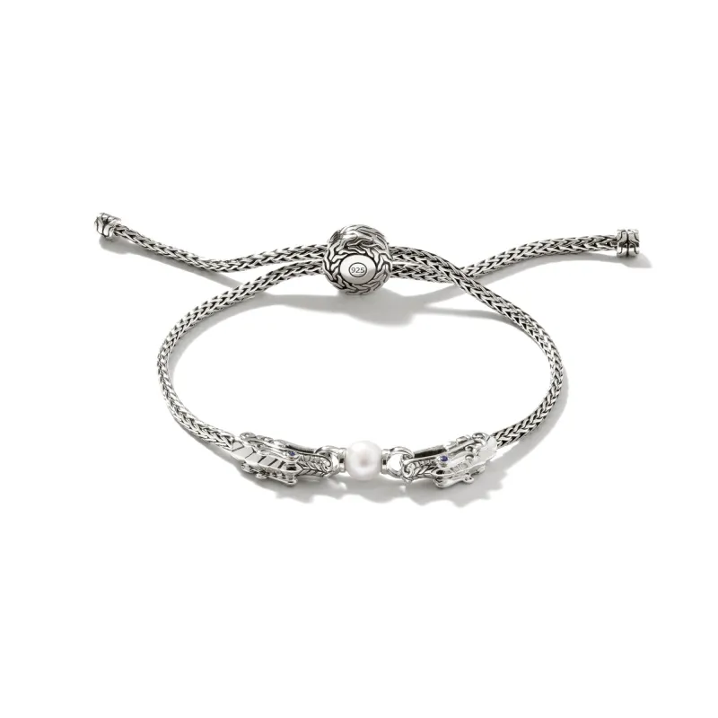 Naga Pull Through Bracelet, Silver, Pearl|BBS60308BSP sold by John Hardy