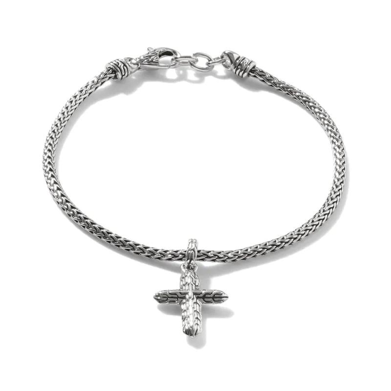 Cross Charm Bracelet, Sterling Silver|BB90576 sold by John Hardy