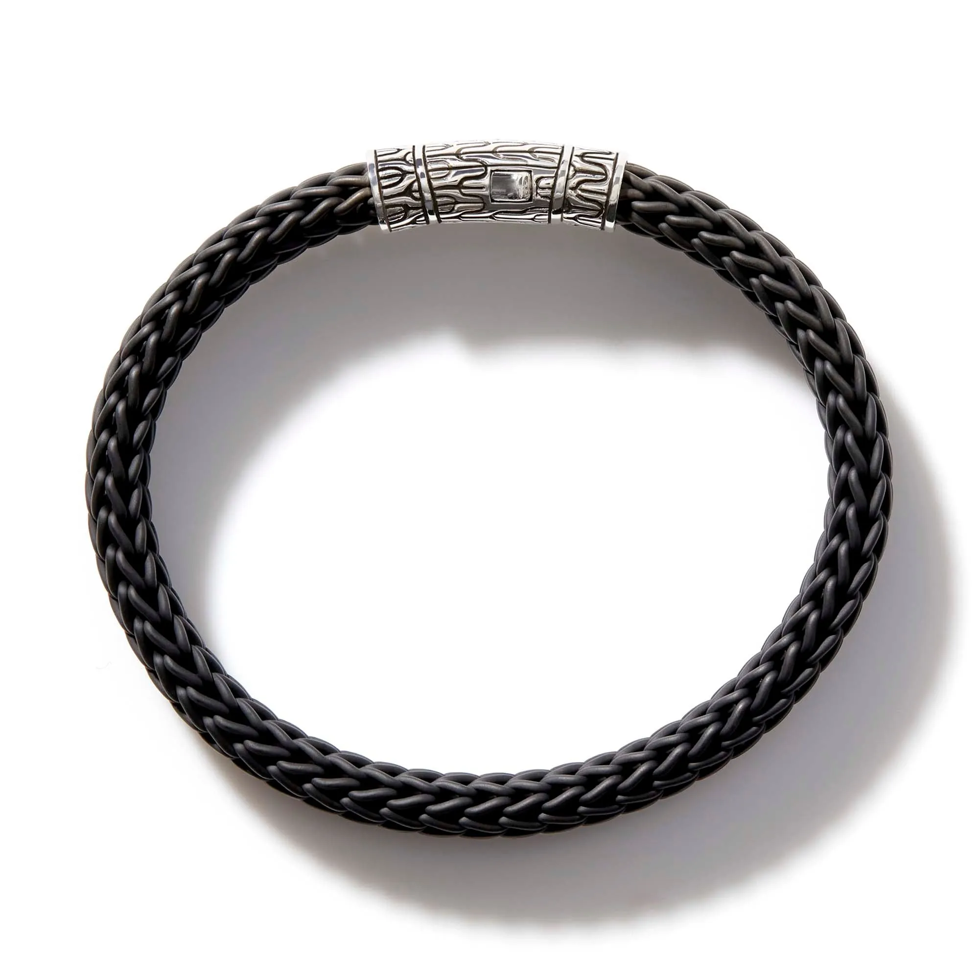 Icon Bracelet in Rubber, Silver, 10.5MM|BM9999641BL sold by John Hardy product image thumbnail 4