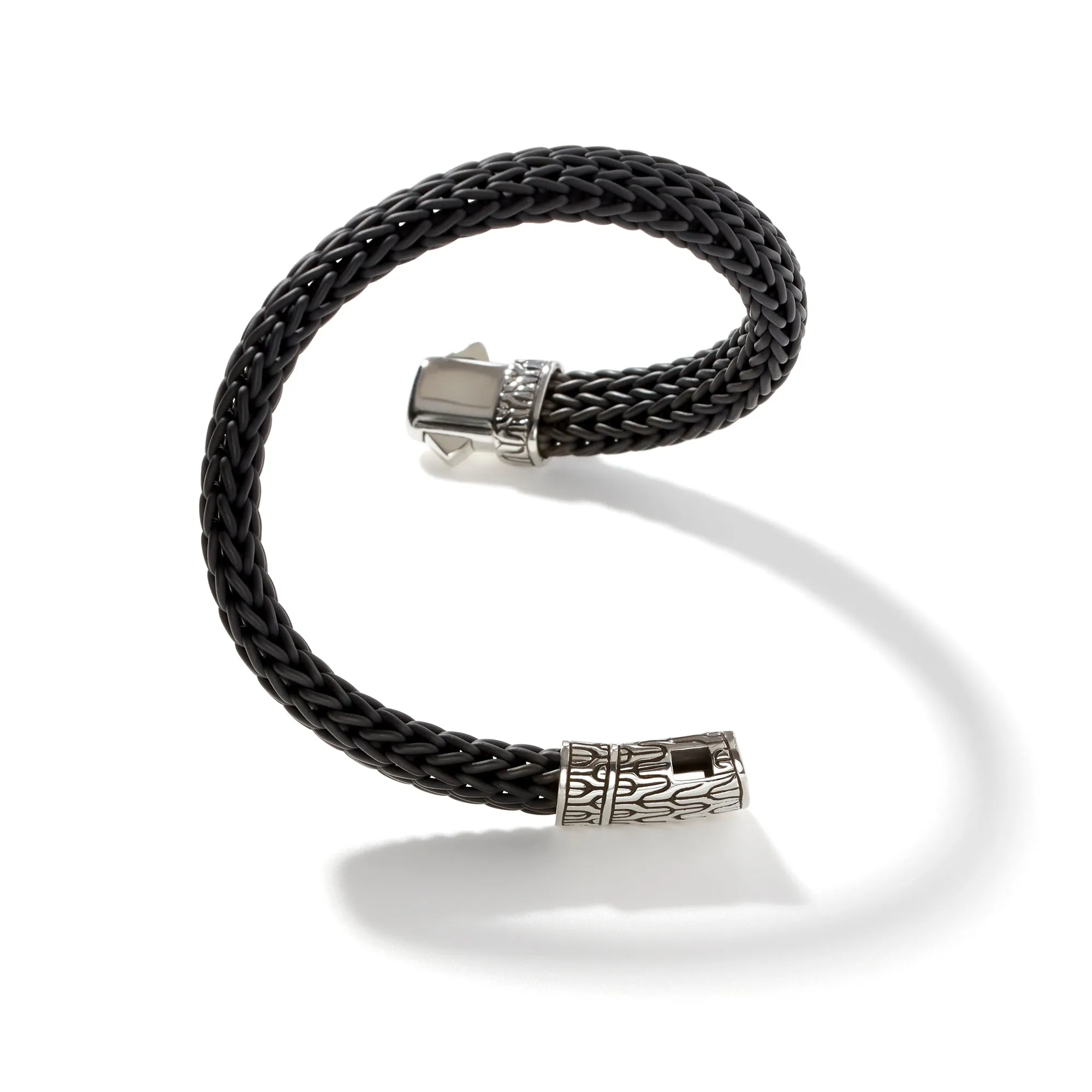 Icon Bracelet in Rubber, Silver, 10.5MM|BM9999641BL sold by John Hardy product image thumbnail 3