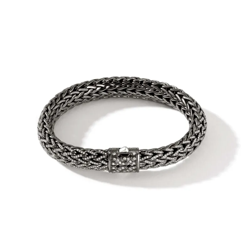 Icon Bracelet, Dark Silver, Diamonds, 10.5MM|BMP905992BRDDI sold by John Hardy
