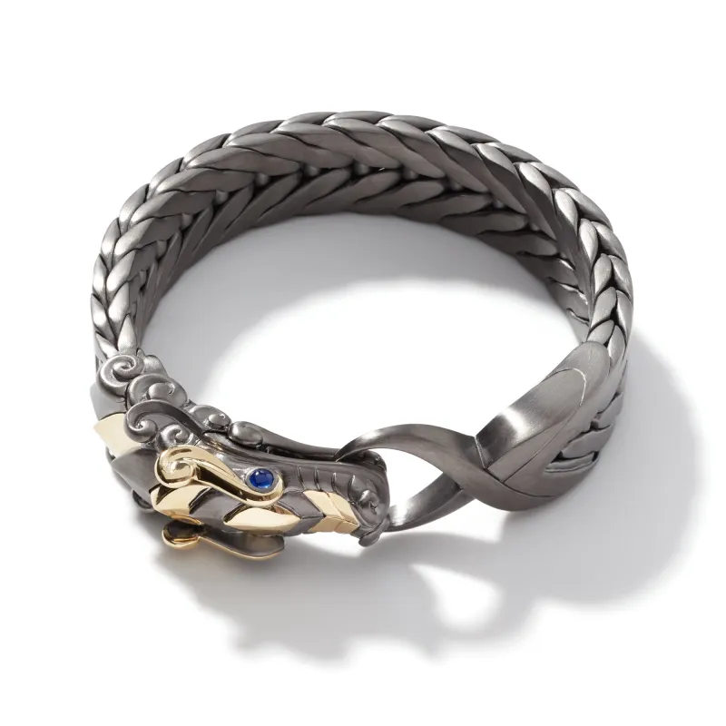 Naga Bracelet, Dark Silver, Gold, 16MM|BMZS60142BRDBSP sold by John Hardy