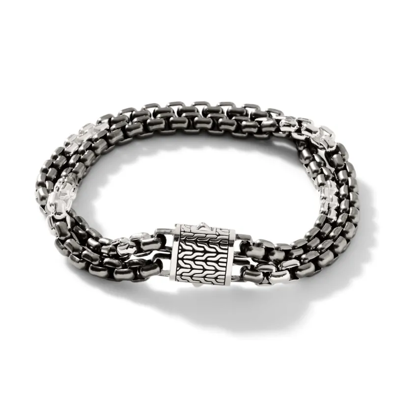 Box Chain Bracelet, Dark Silver, 9.5MM|BU900713SMBRD sold by John Hardy