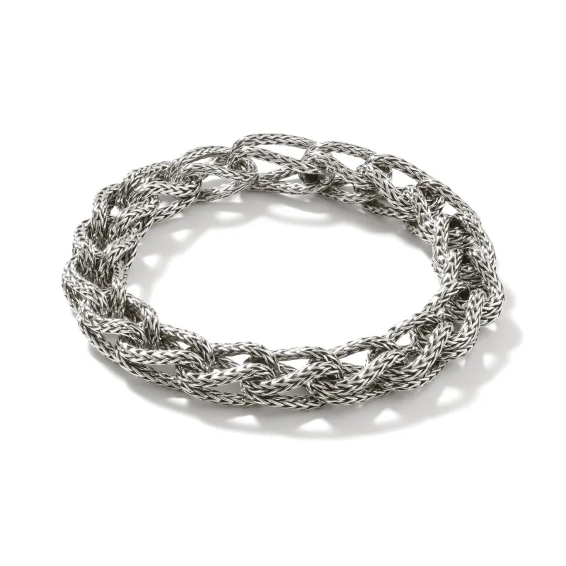 Surf Bracelet, Sterling Silver, 10.5MM|BU900770 made by John Hardy