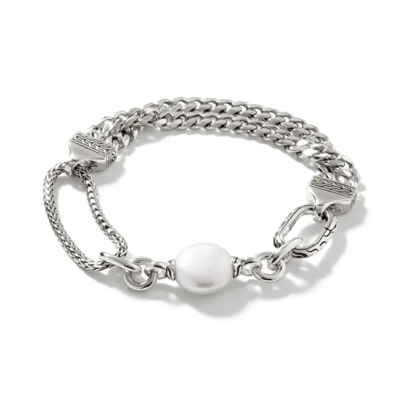 Pearl Chain Link Bracelet, Sterling Silver|BU900802 sold by John Hardy