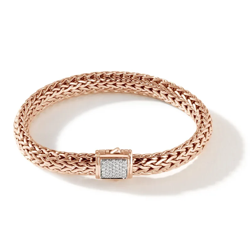 Icon Bracelet, Rose Gold, Diamonds, 7.5MM|BUGX9009422RDI sold by John Hardy