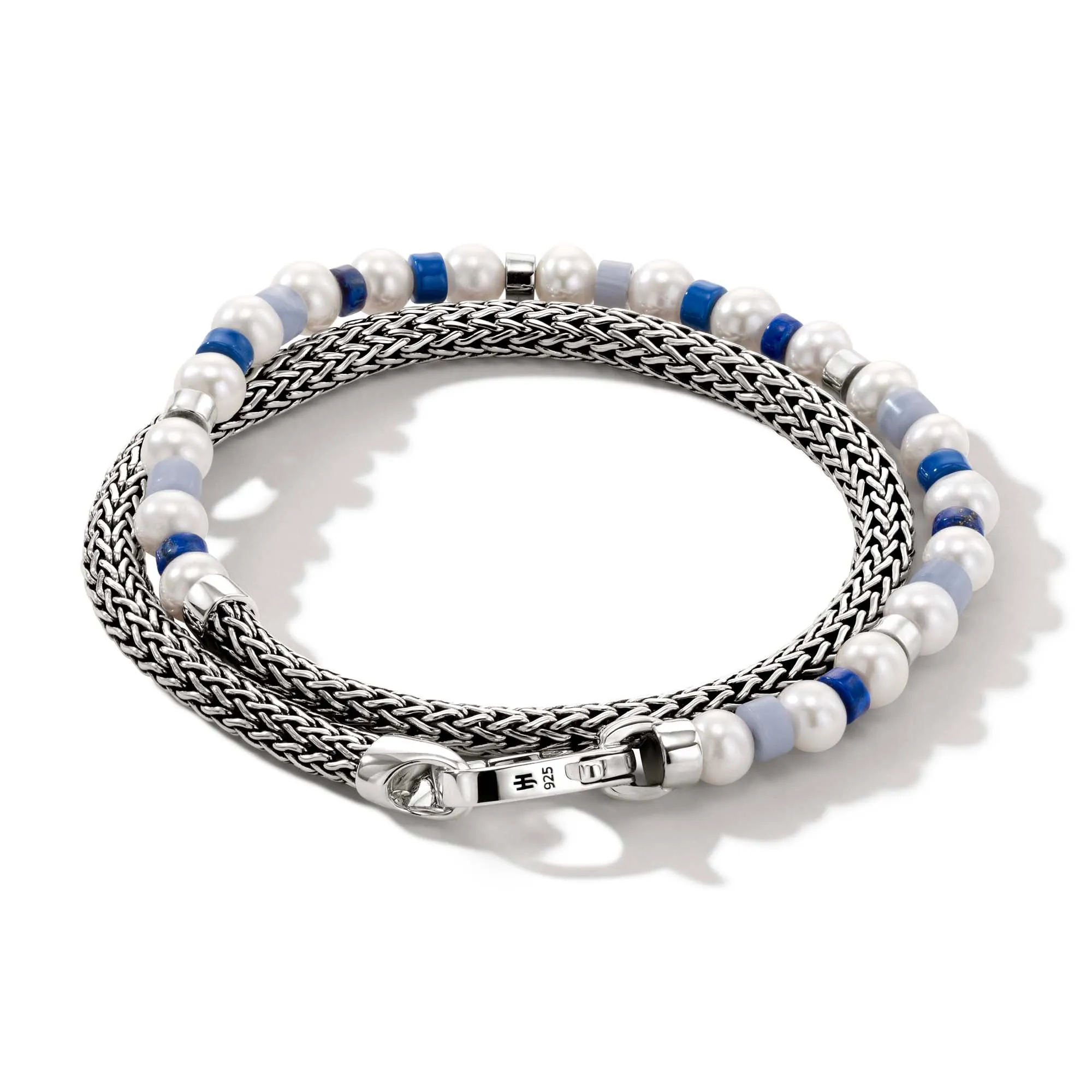 Colorblock Wrap, Silver, Pearl|BUS9011061BULPZBLA sold by John Hardy product image thumbnail 5