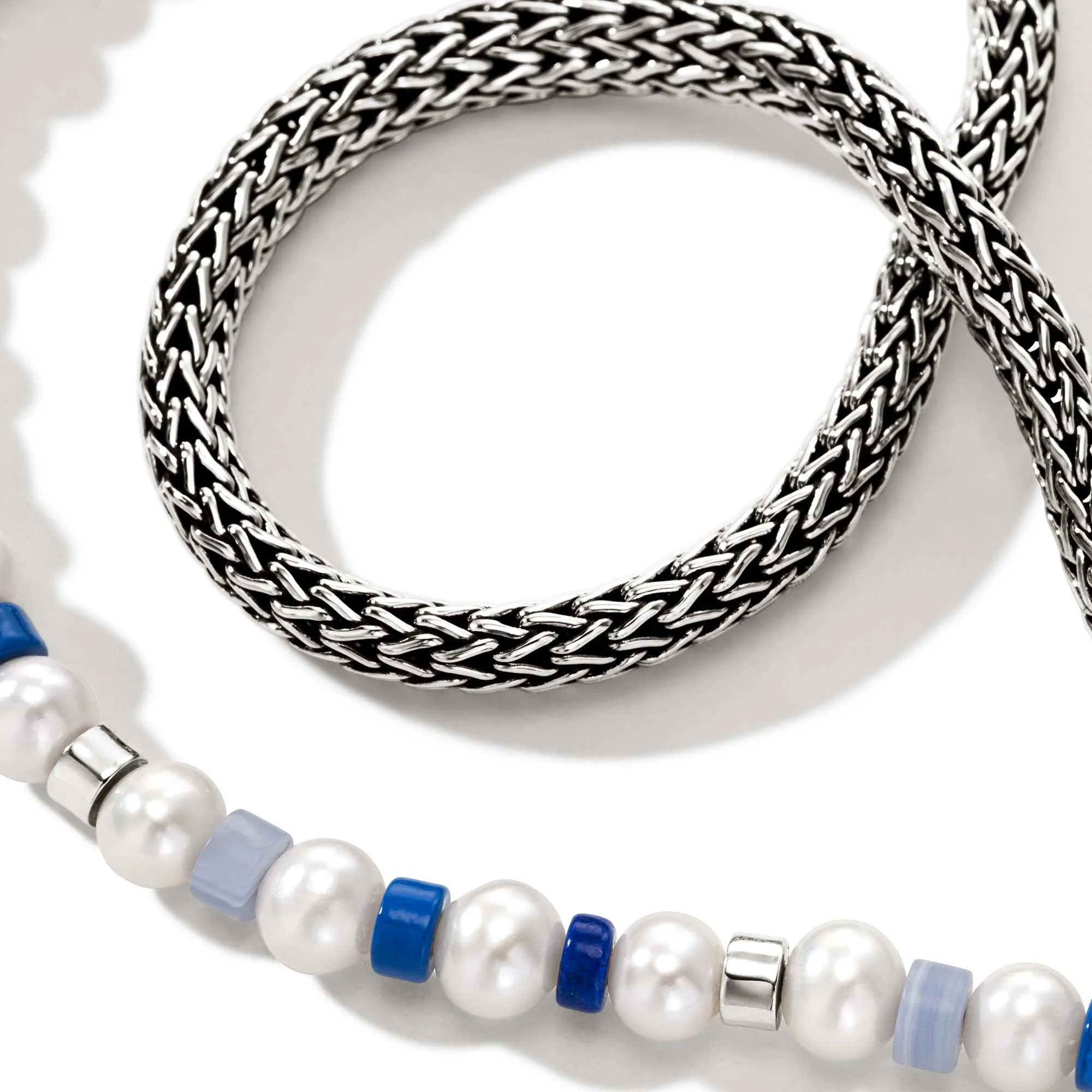 Colorblock Wrap, Silver, Pearl|BUS9011061BULPZBLA sold by John Hardy product image thumbnail 2